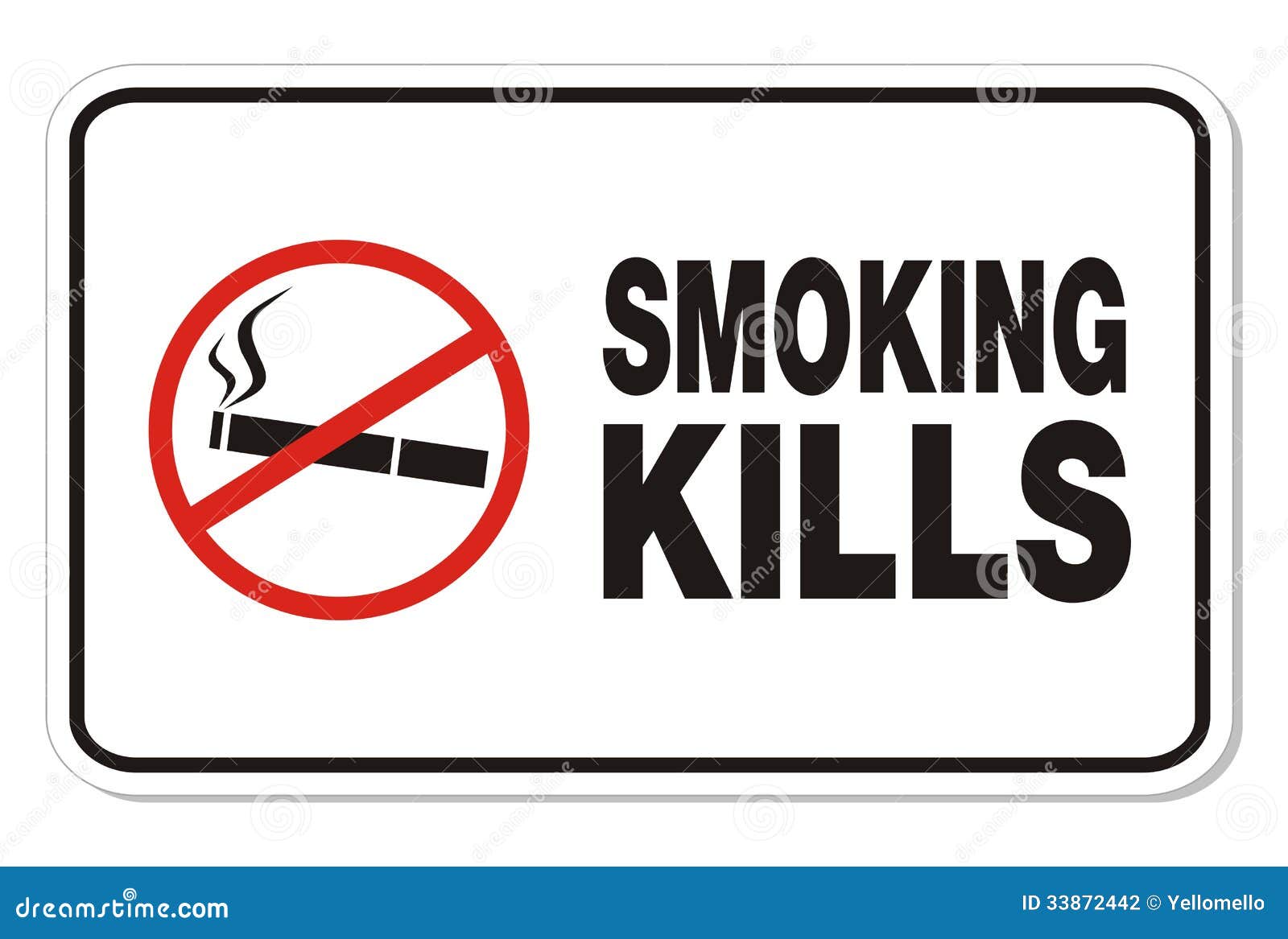 Smoking Kills Rectangle Signs Stock Vector Illustration of health