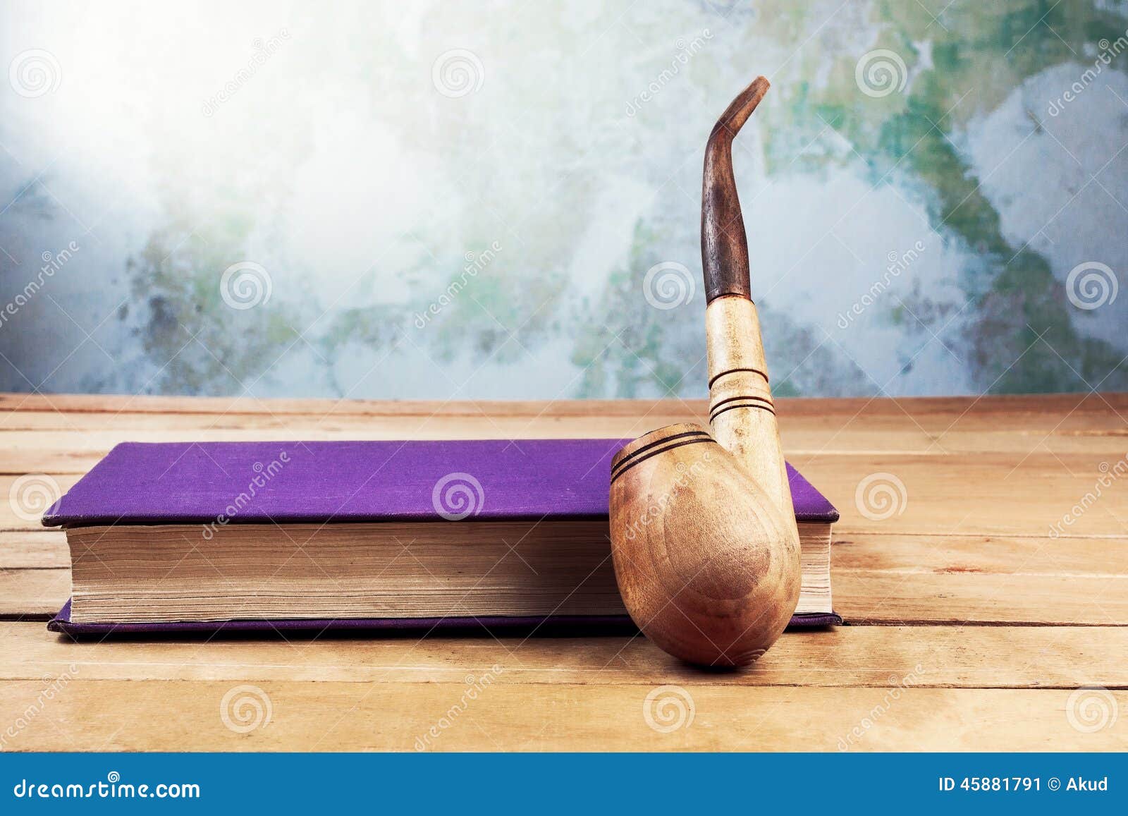 Smoking pipe and book stock image. Image of heritage 45881791