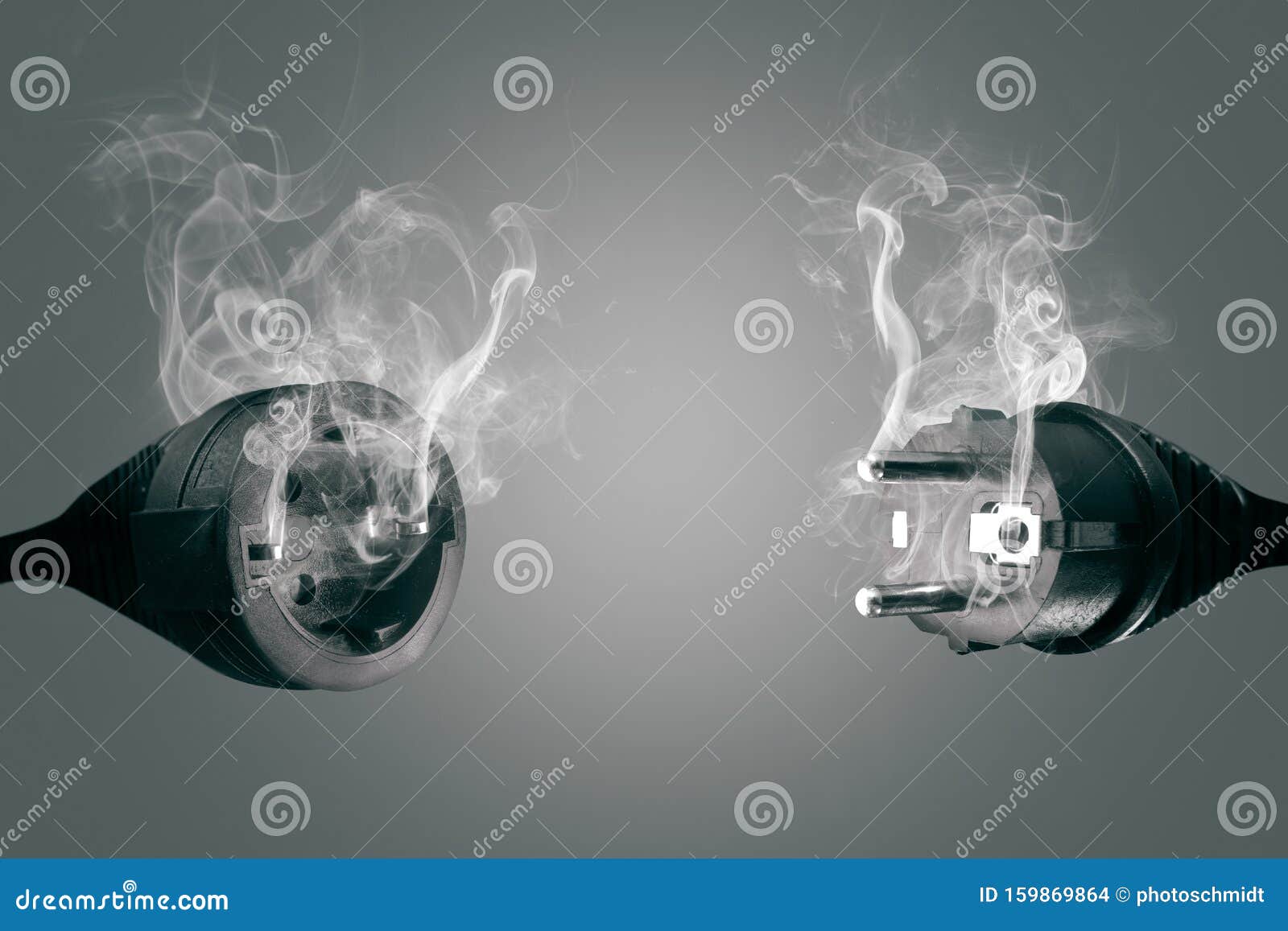 Smoking Power Plug and Socket Stock Photo Image of energy, smoke