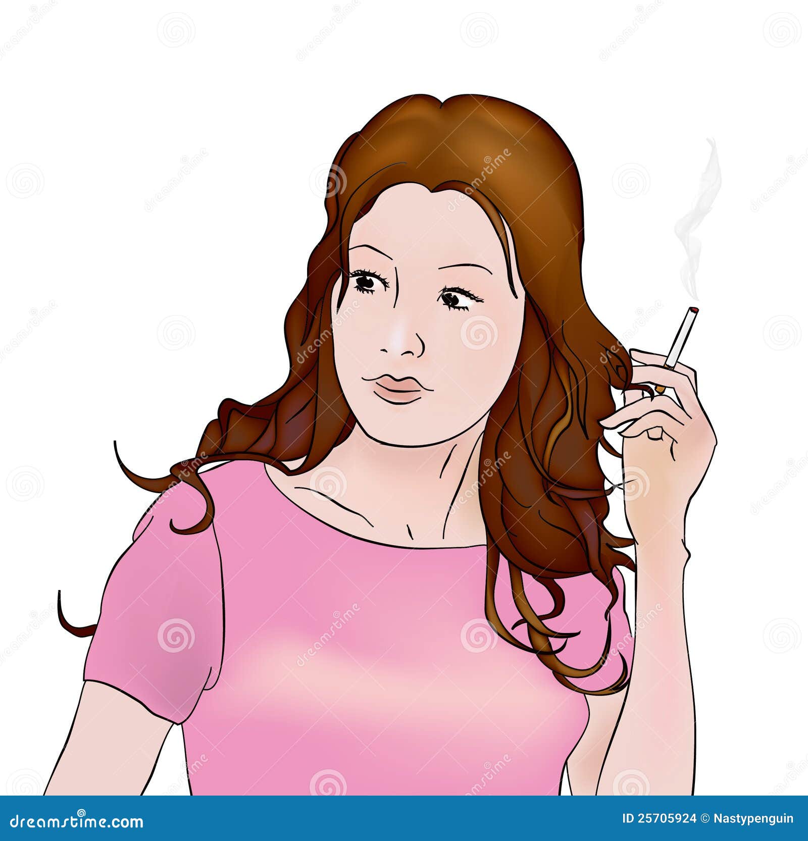 Download Smoking woman stock vector. Illustration of characters - 25705924