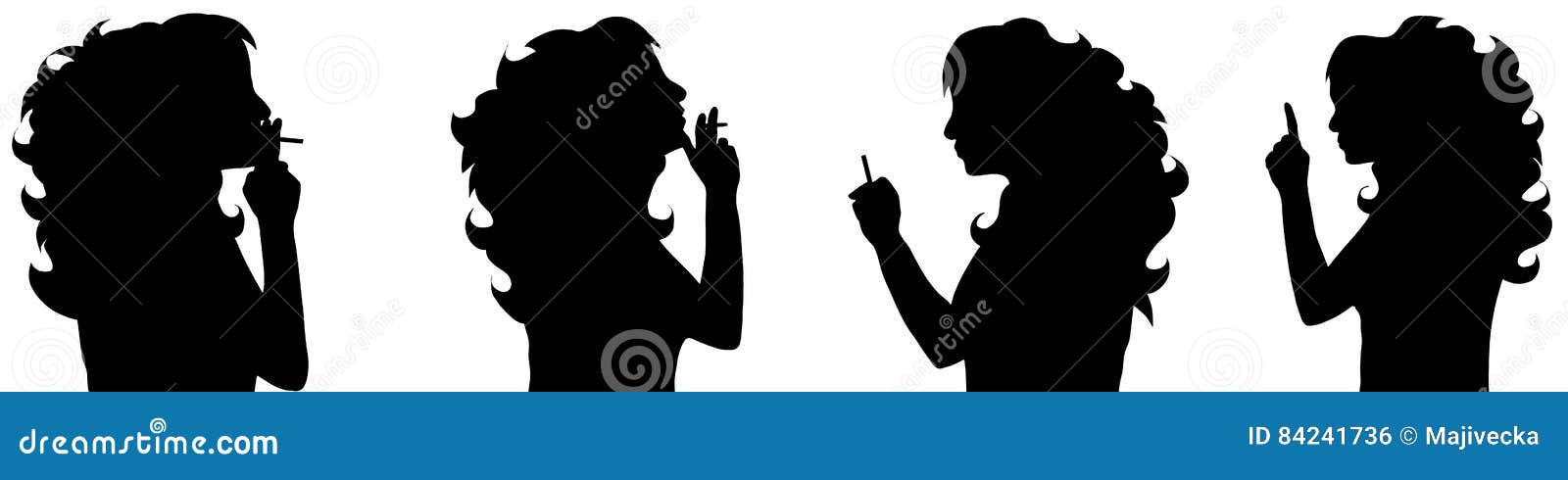 Download Smoking woman stock illustration. Illustration of female - 84241736