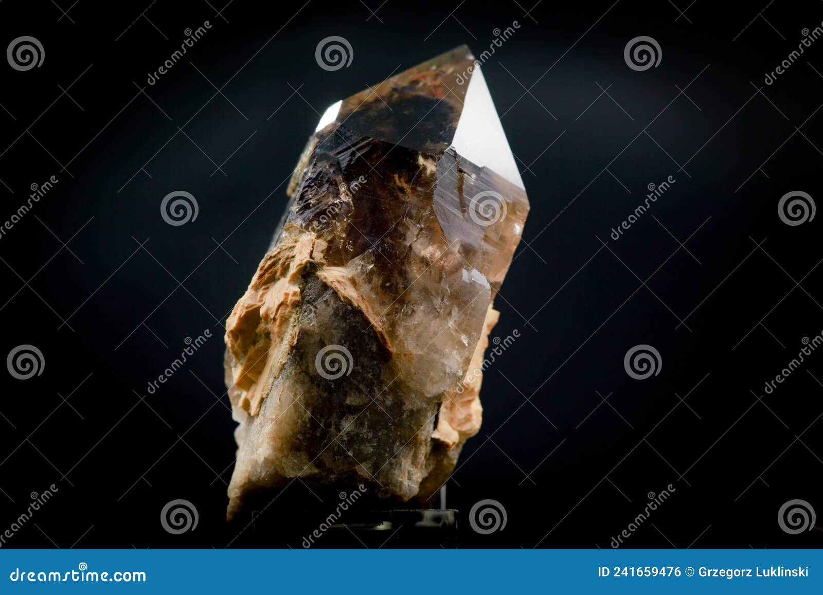 Smoky Quartz from Polish Pegmatite Stock Photo Image of crystal