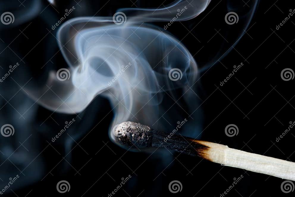 Smoldering match stock photo. Image of blue, smoking - 12924926