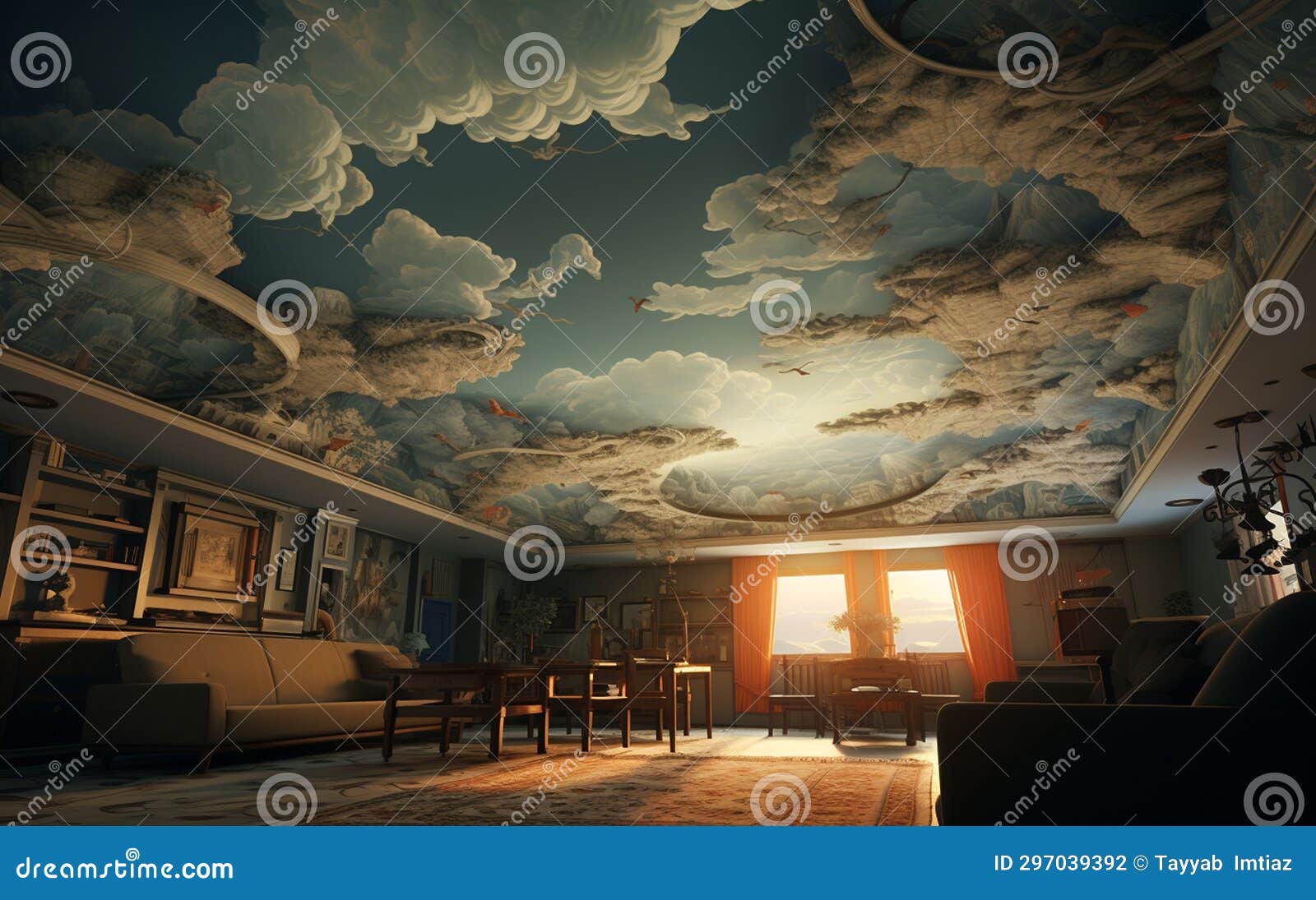 smooth ceiling on full room.
