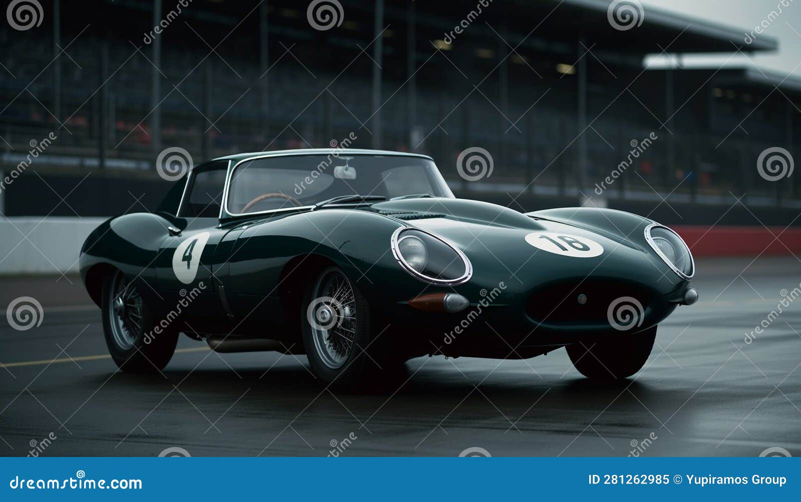 Smooth Chrome Vintage Jaguar, a Status Car for Outdoor Competition