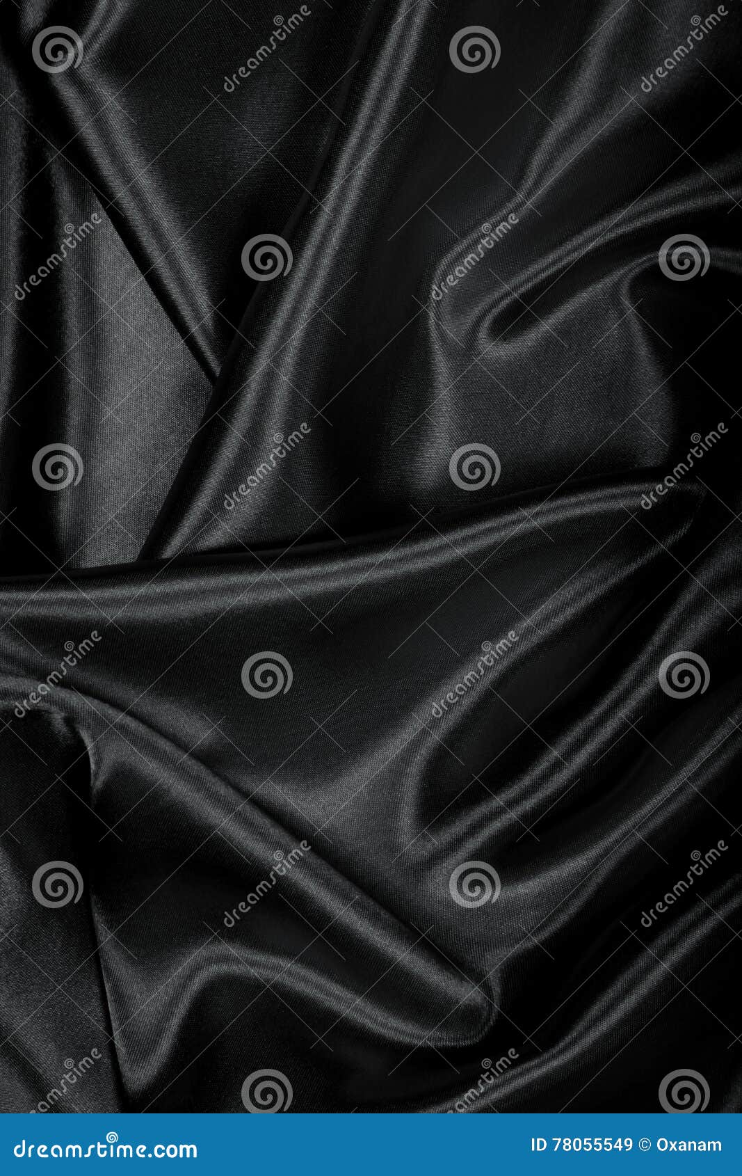 Smooth Elegant Black Silk or Satin Texture As Background Stock Image