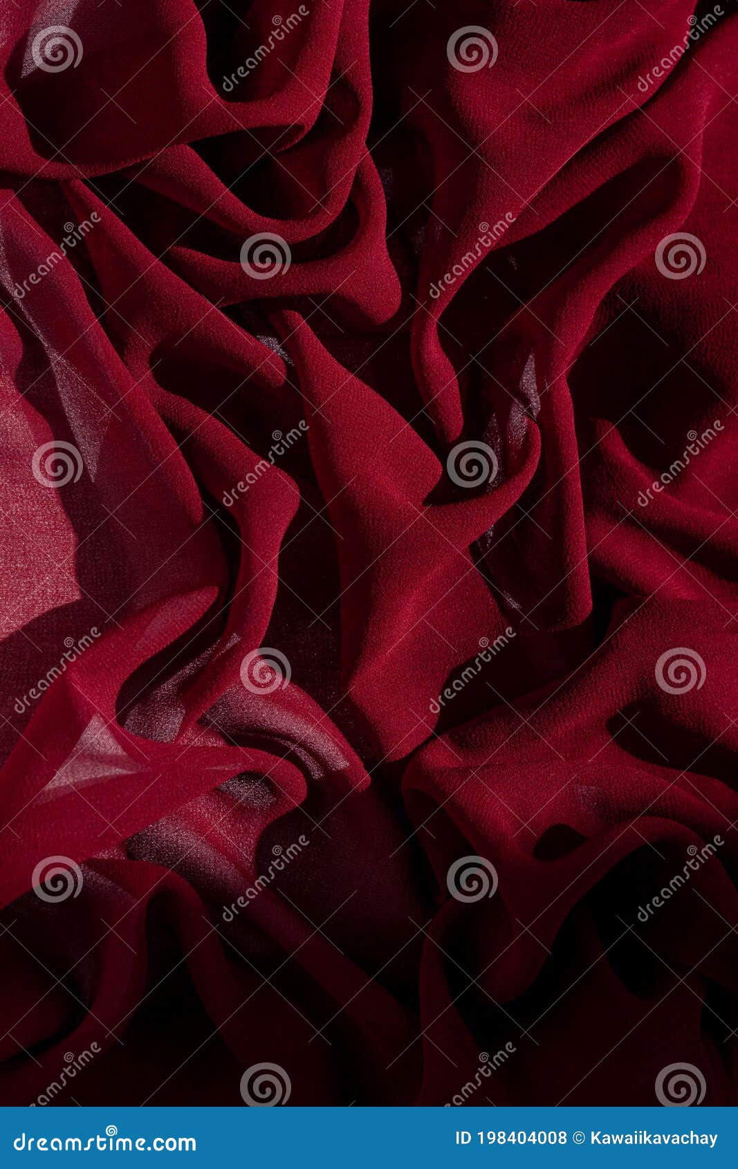 RED WINE Silk Velvet Fabric 