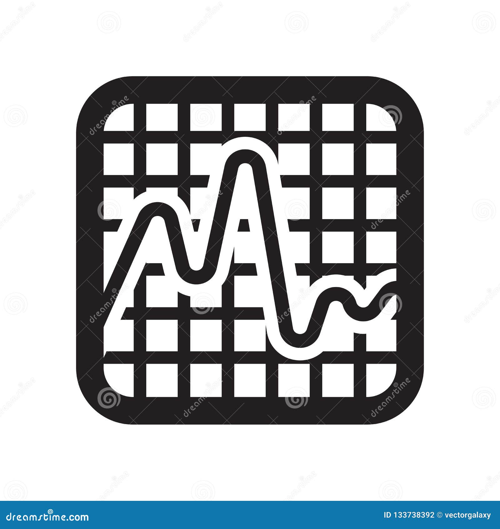 Smooth Line Chart Icon Vector Sign and Symbol Isolated on White Stock ...