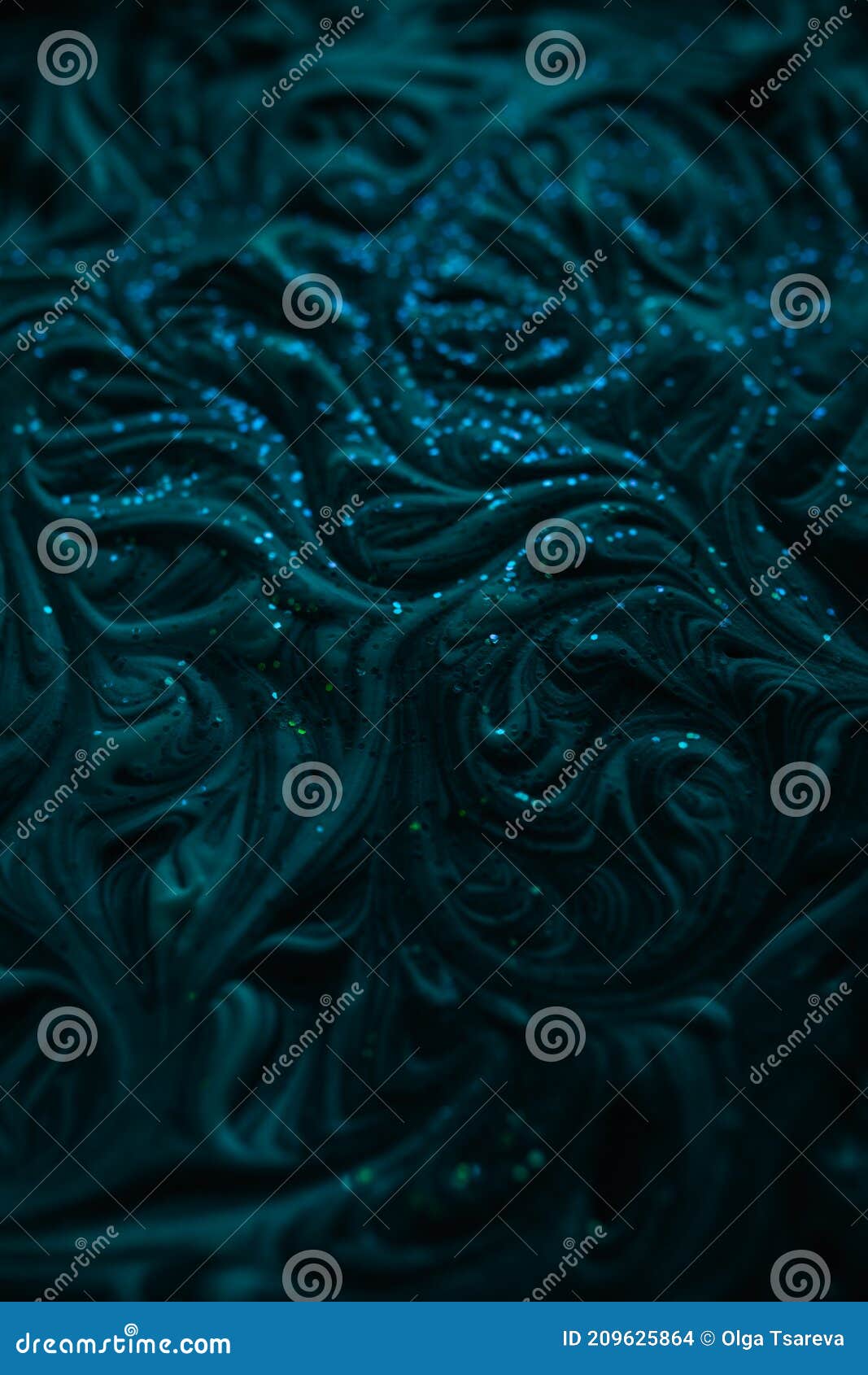 smooth marbling mixed liquid paint texture with sparkles. abstract black texture