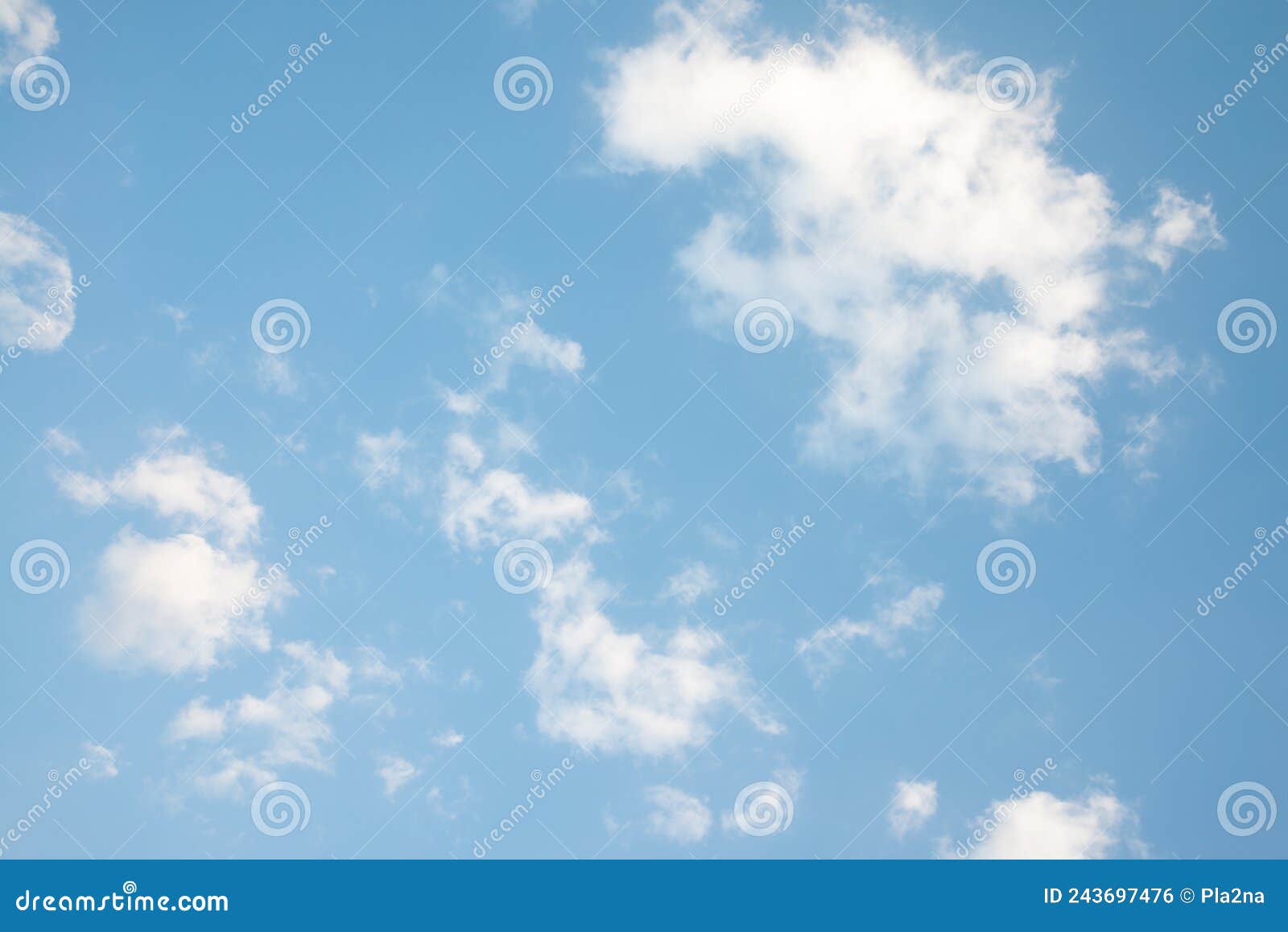 Smooth White Clouds on Clear Blue Sky Background and Copy Space ...