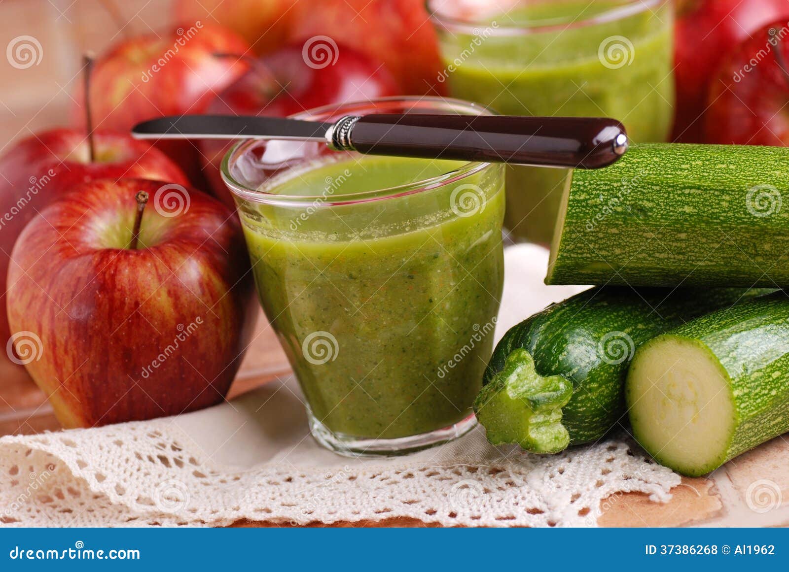 Smoothie Apple and Zucchini Stock Photo Image of beverage, vitamin