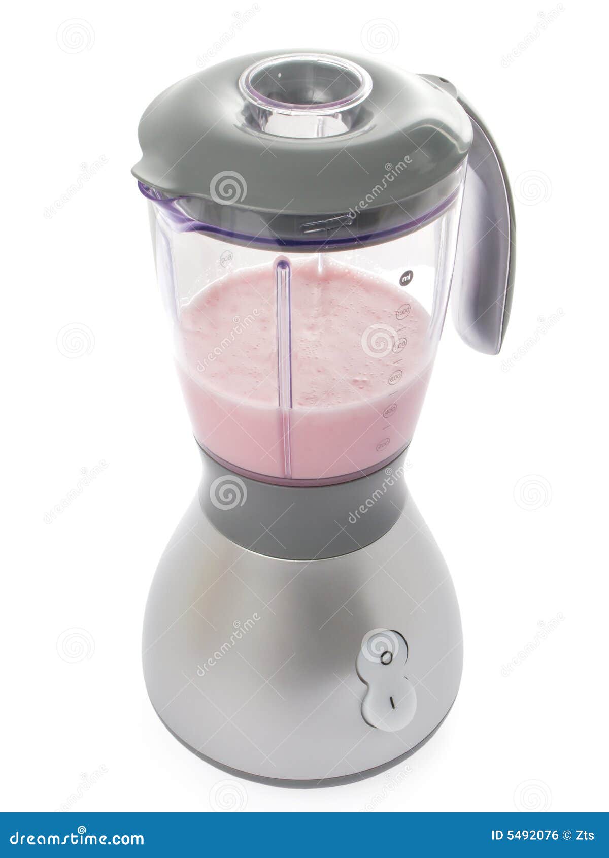 Smoothie in Blender Made with Strawberries Stock Photo Image of