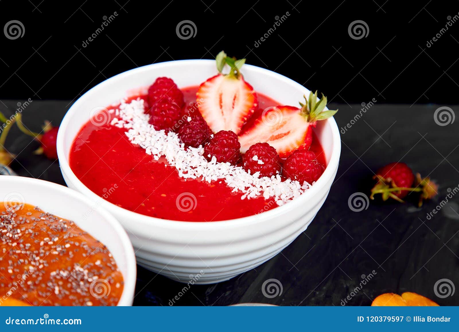 Smoothie Bowls. Healthy Breakfast Bowl Stock Image - Image of organic