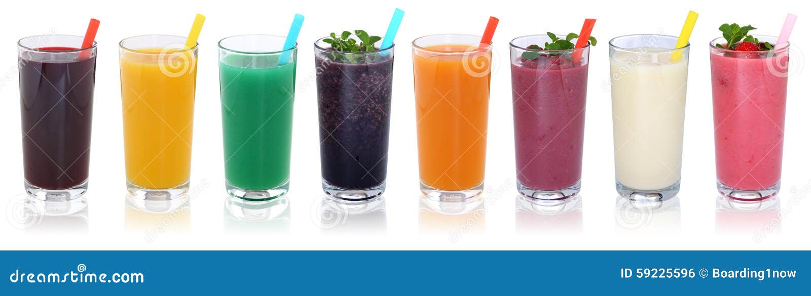 smoothie fruit juice smoothies drinks with fruits in a row isola