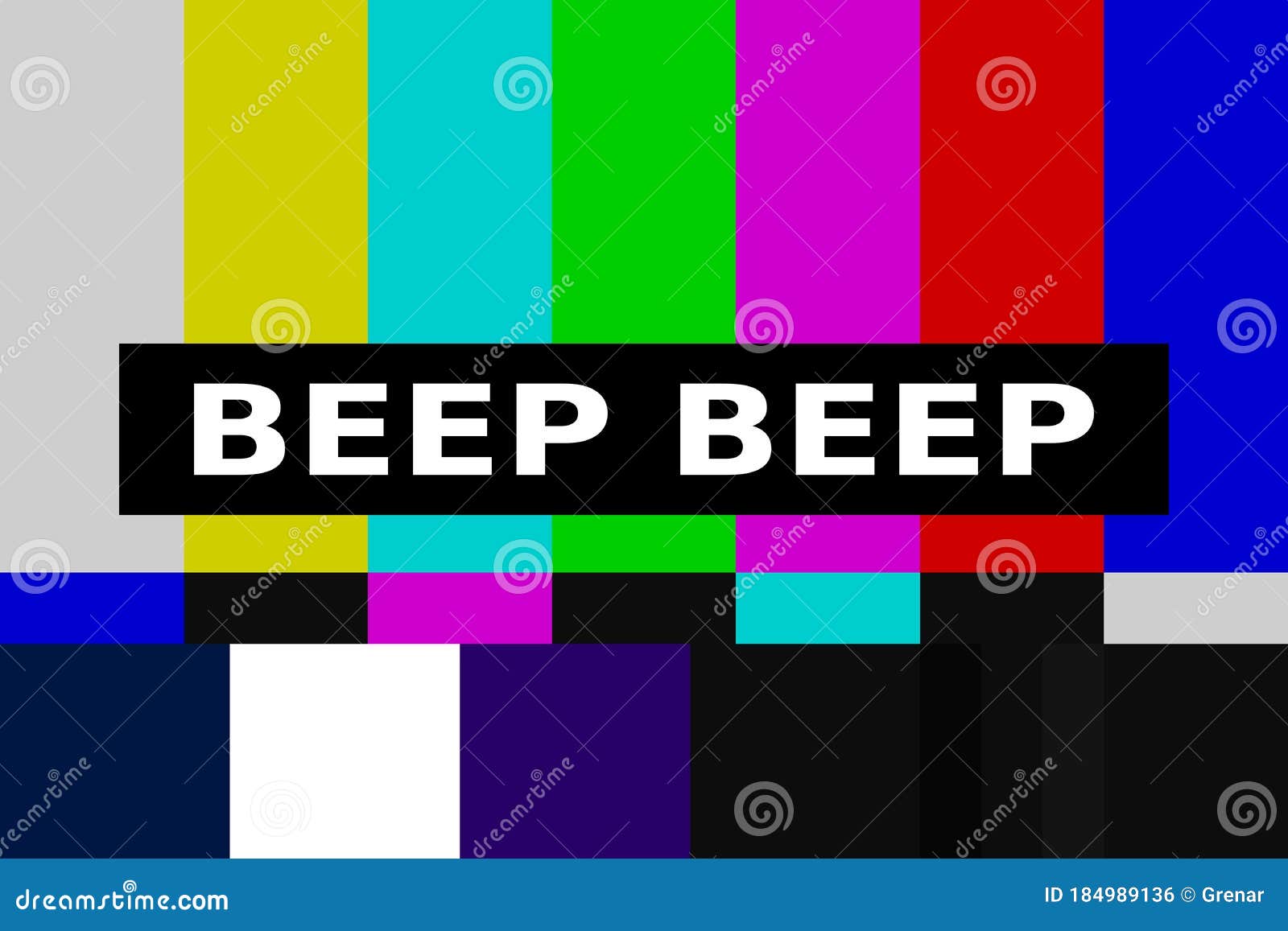smpte color bars beep beep clean