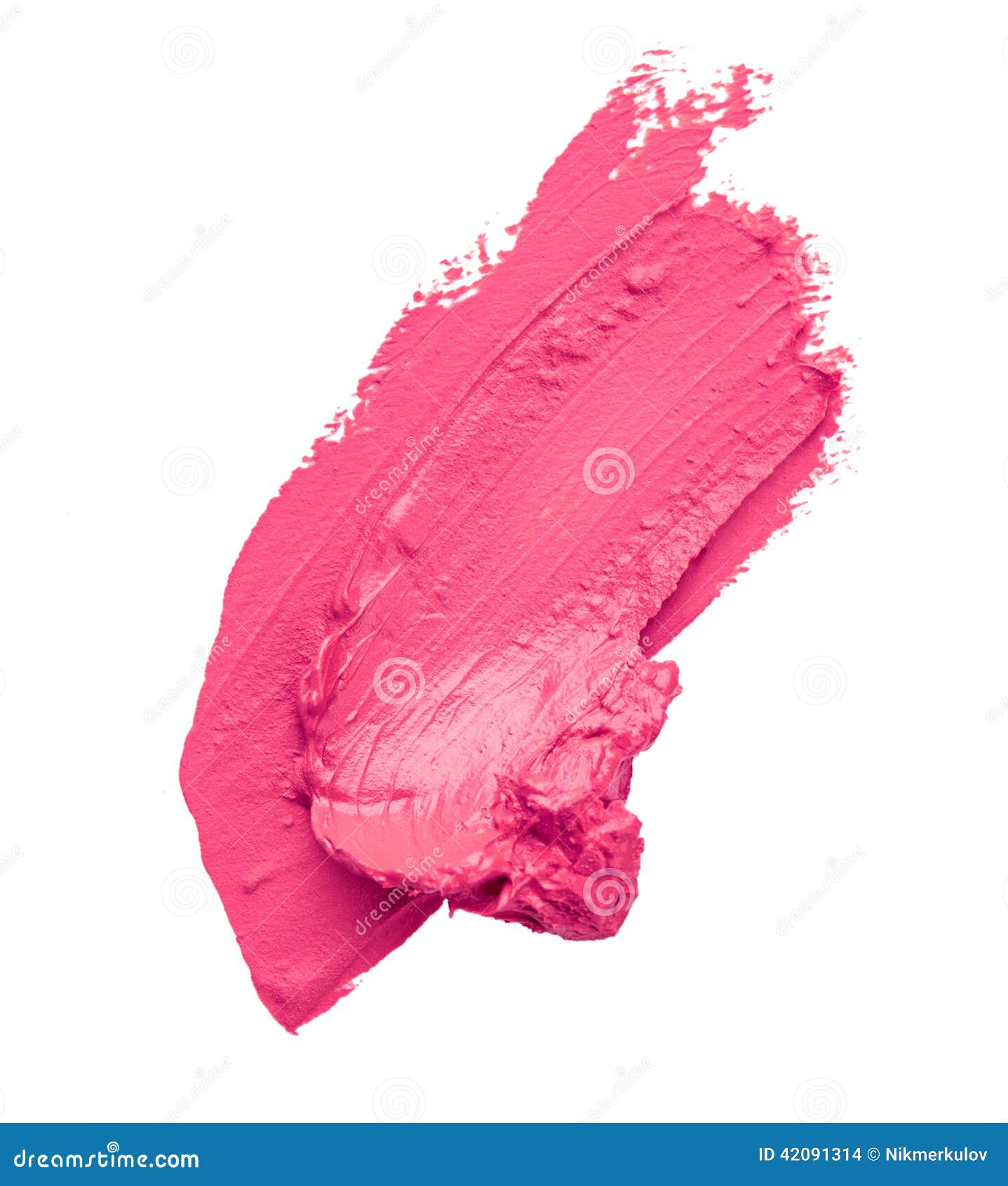 smudged pink lipstick