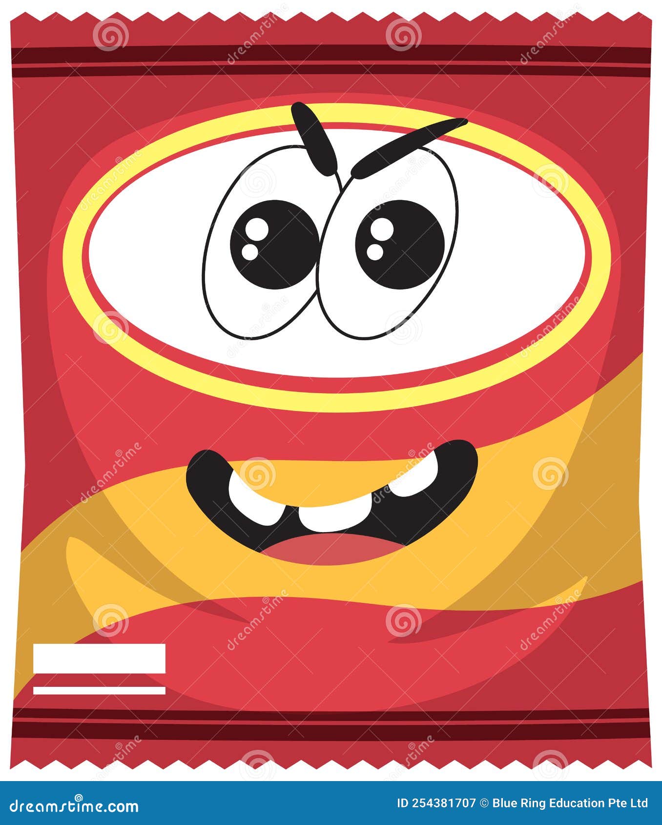 Snack Bag with Facial Expression Stock Vector Illustration of eps10