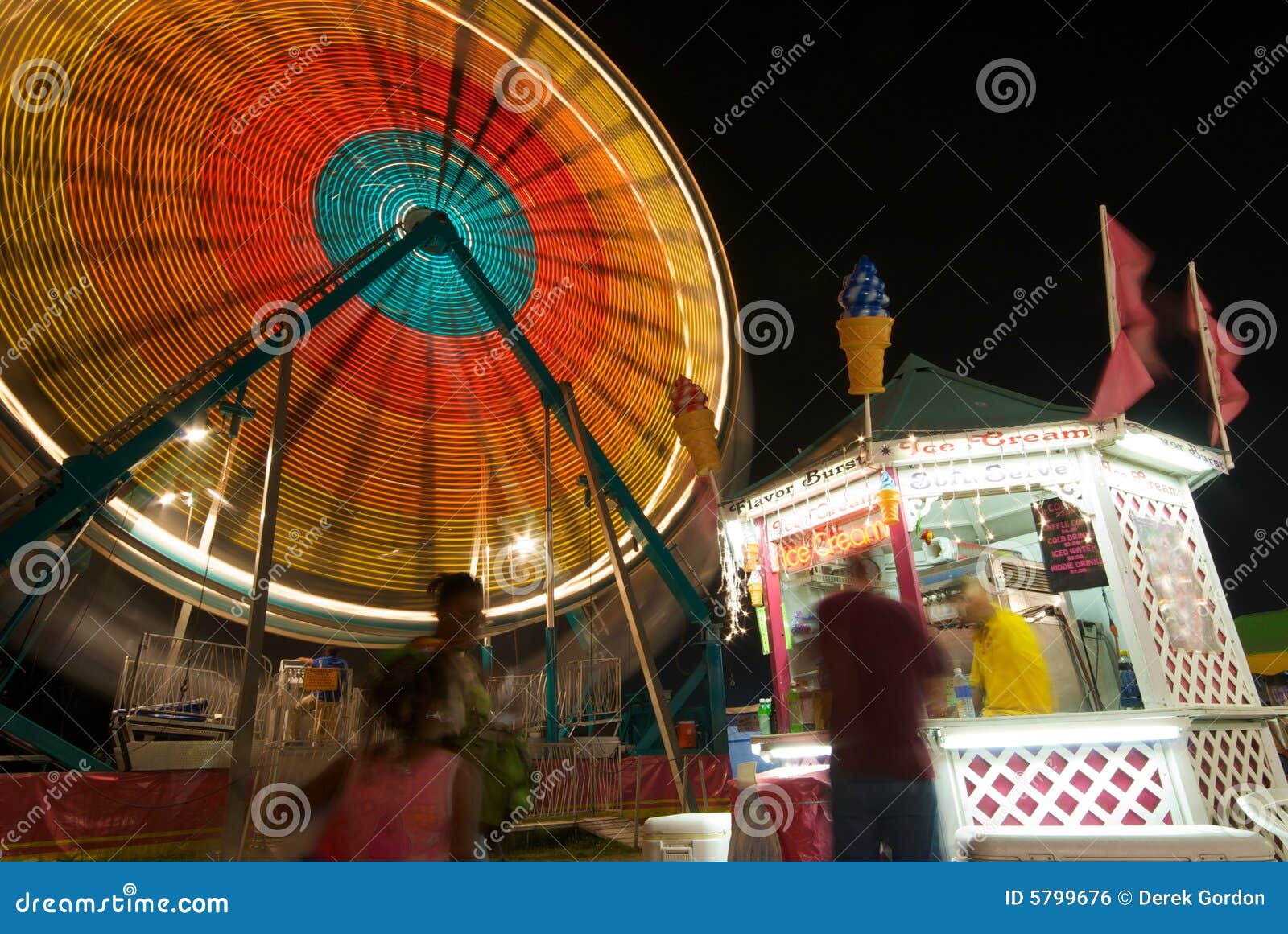 Snack Bar and Ferris Wheel stock photo. Image of dating 5799676