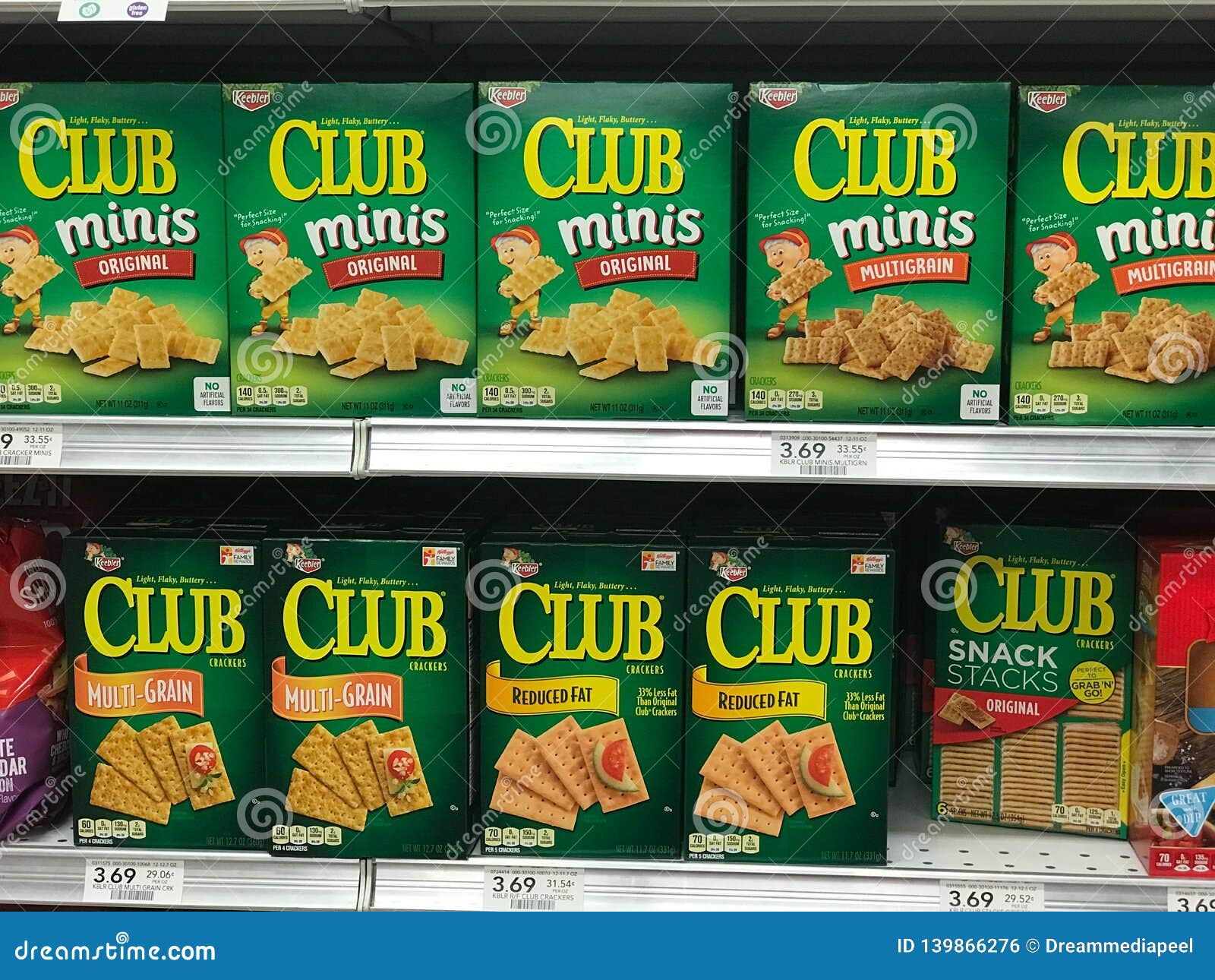 Snack Crackers for Sale at a Grocery Store Editorial Photo Image of