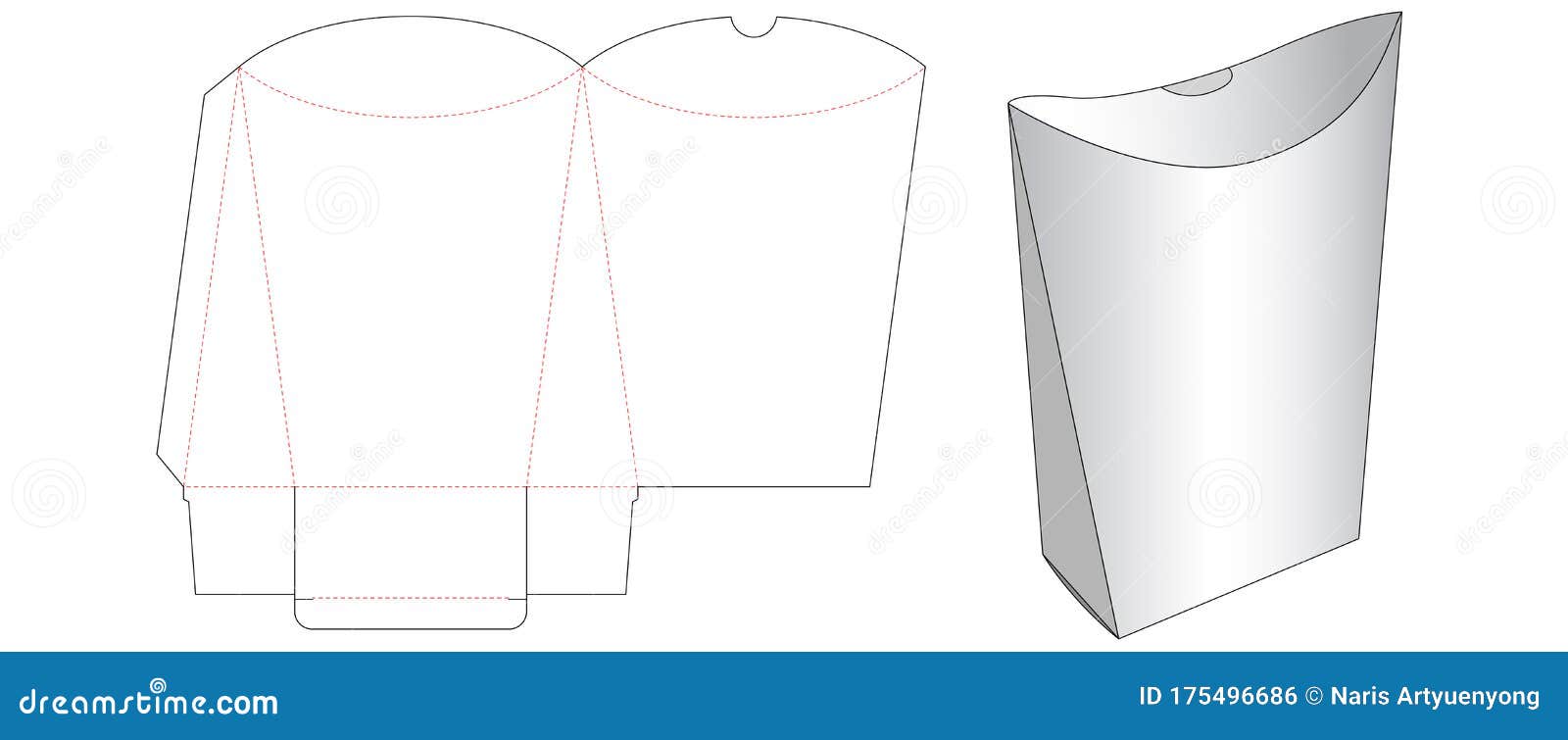 Snack Packaging Cut Template Design Stock Vector Illustration of