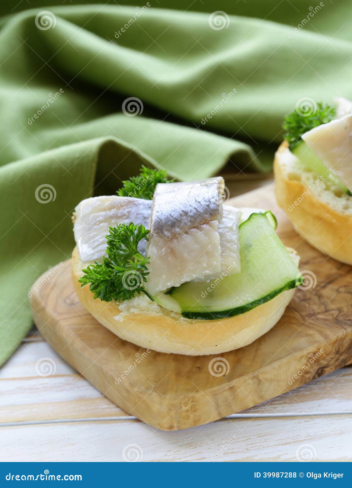 Snack Sandwiches with Herring Stock Photo Image of sandwich, herring