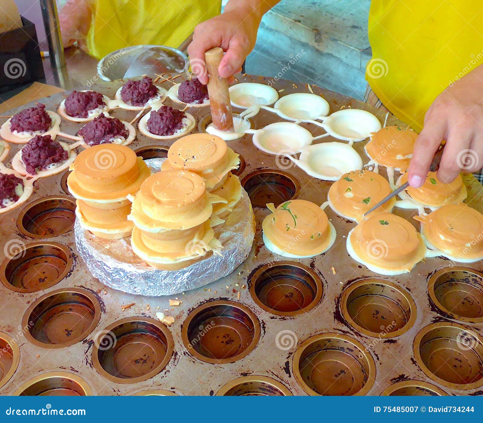 The Snack of Wheel Shaped Cakes Closeup Stock Image Image of bean, tasting 75485007