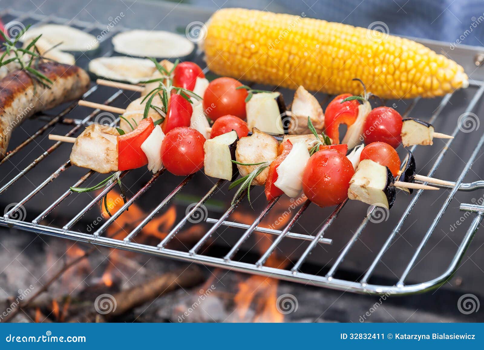 Snacks on grill stock image. Image of delicious, outdoors 32832411