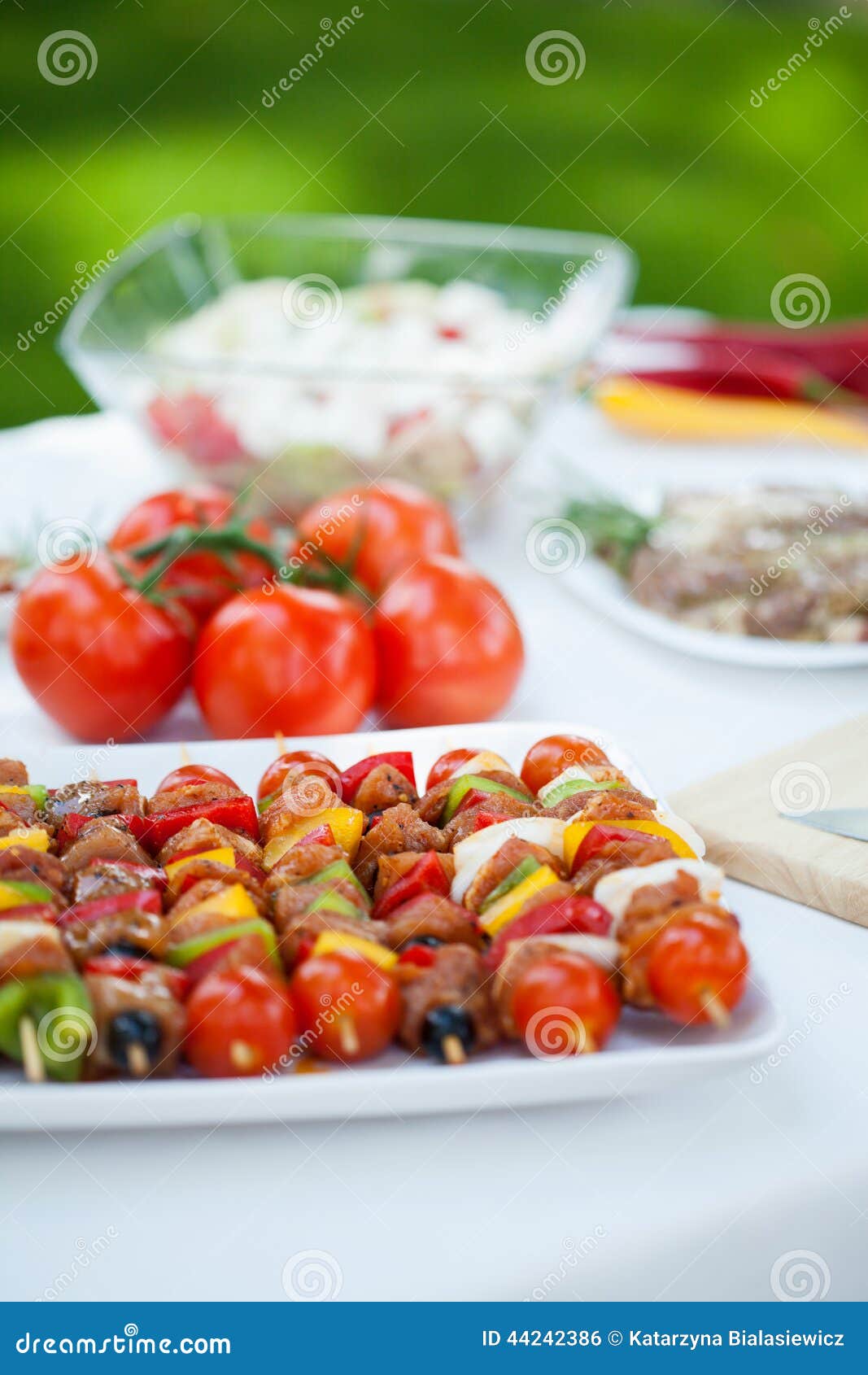 Snacks Ready for Garden Party Stock Photo Image of meat, meal 44242386