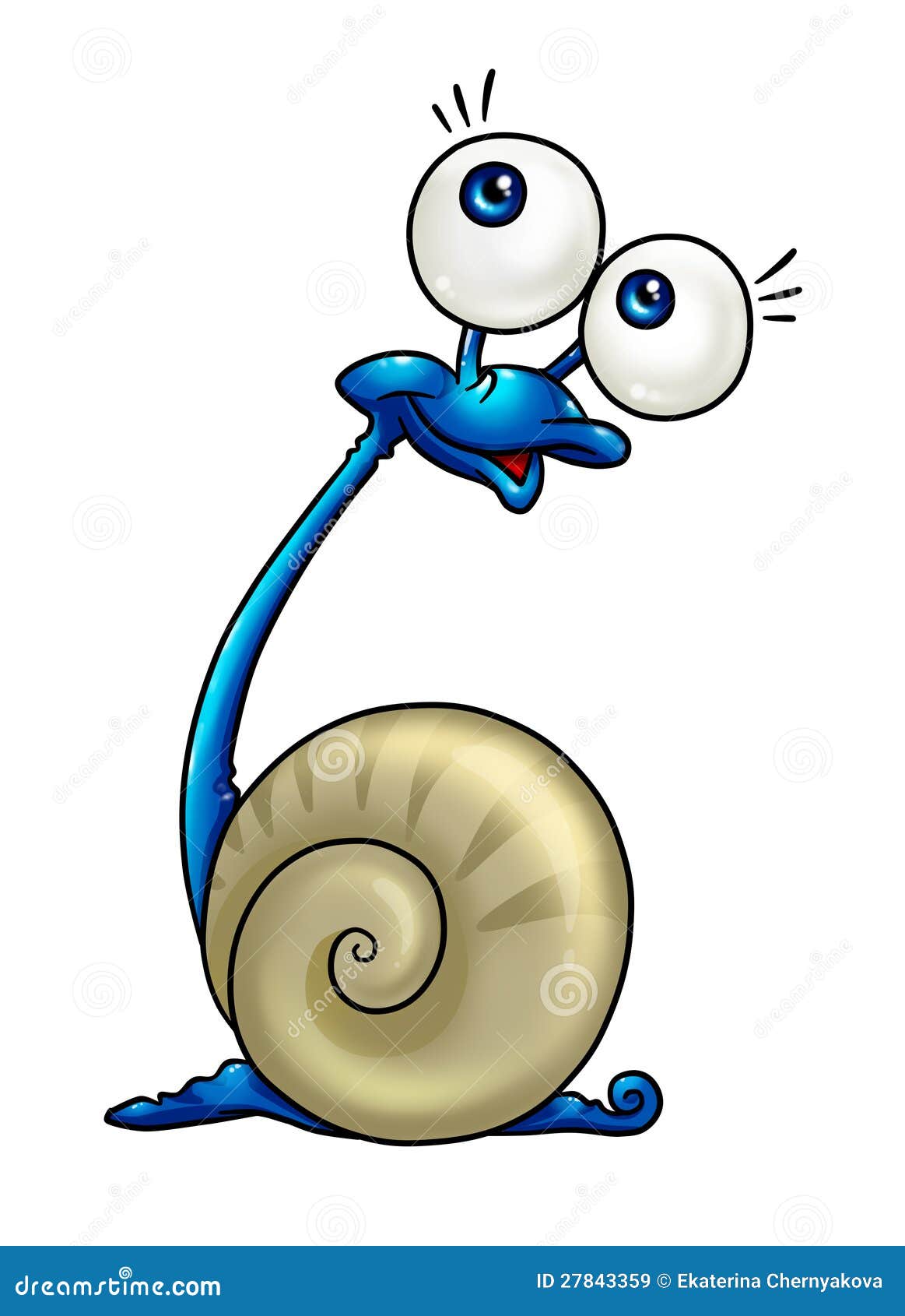 Snail Big Eyes Funny Cartoon Stock Illustration - Illustration of snail,  funny: 27843359