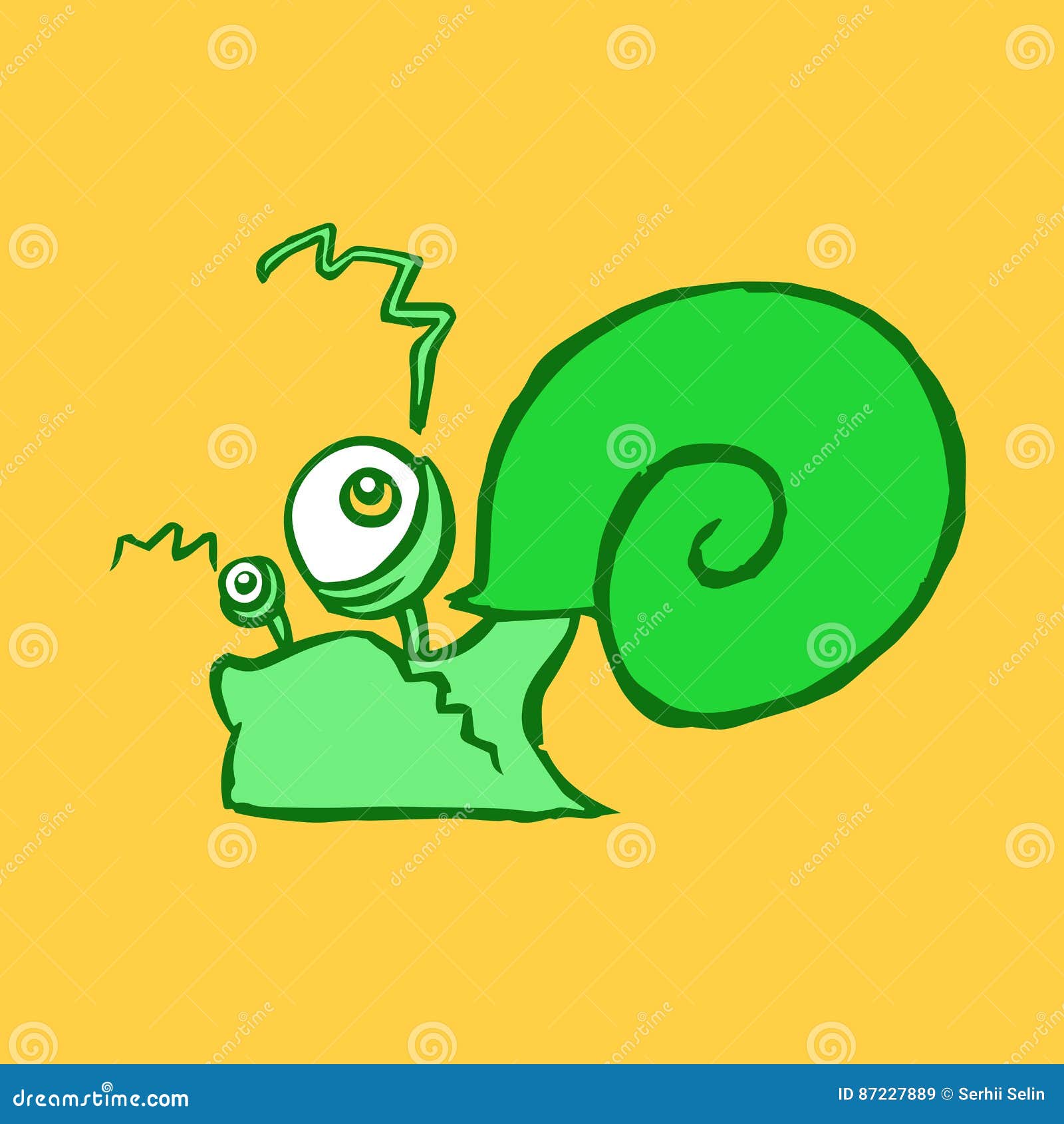 Snail Crawling. Vector Illustration Stock Vector Illustration of food