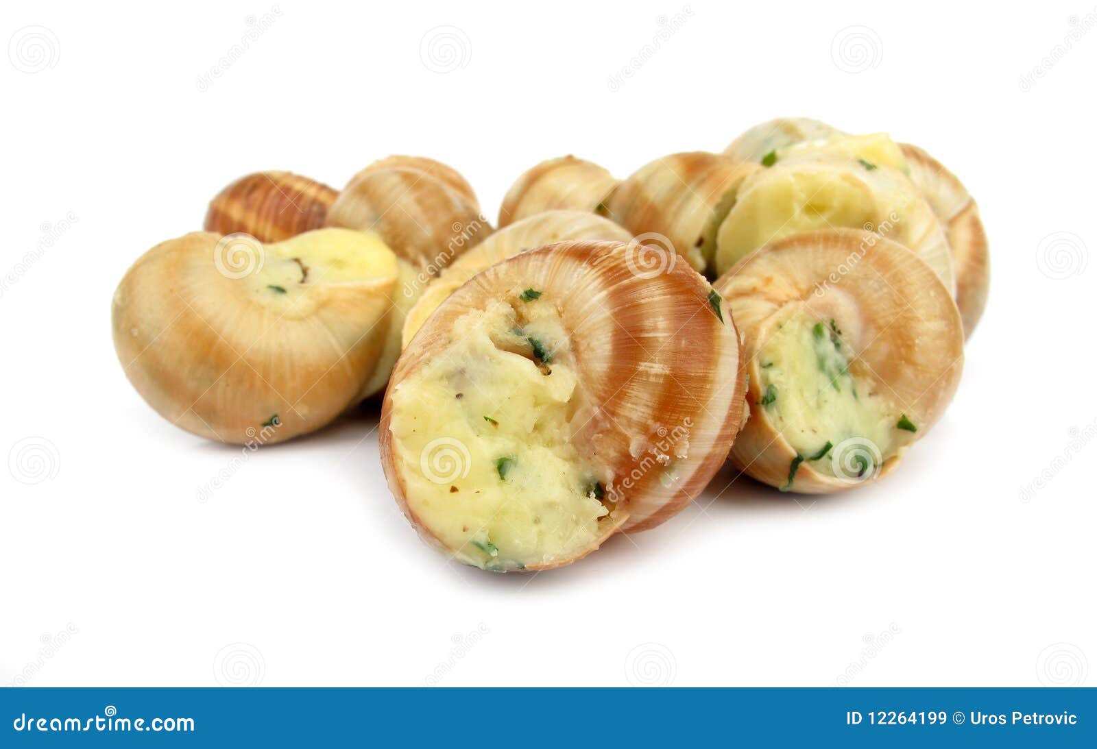 Snail Escargot Prepared As Food Stock Image Image of snail, onion