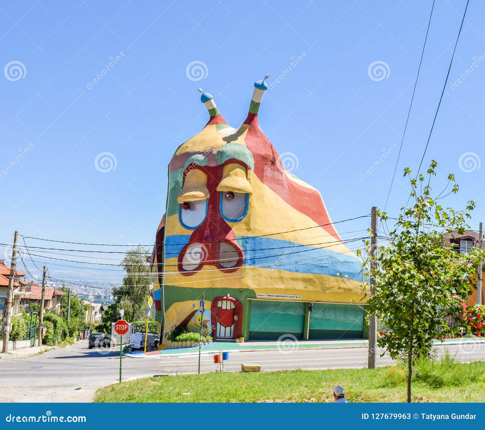Snail Home in Sofia, the Capital of Bulgaria. Editorial Stock Photo