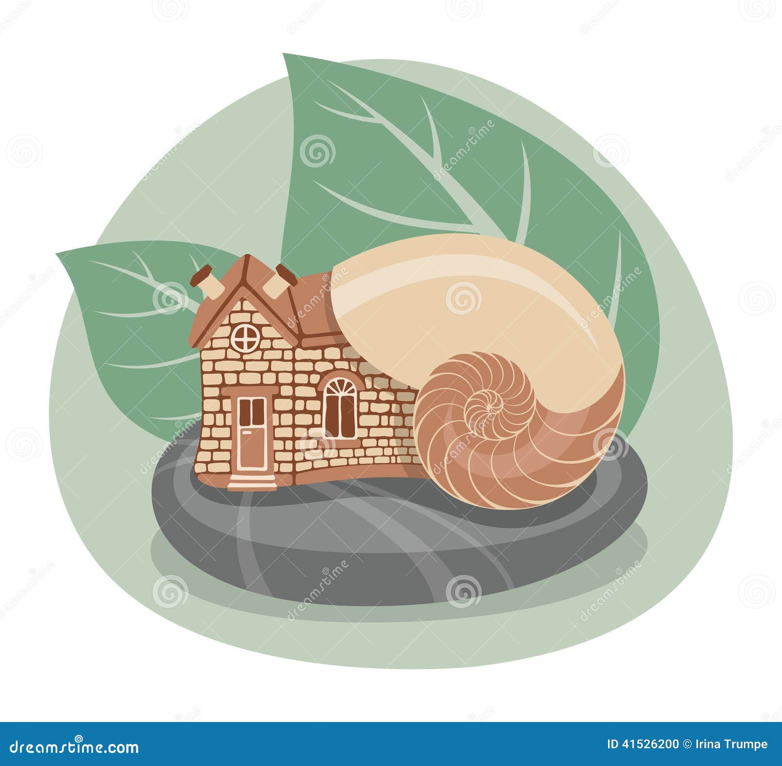 Snail House stock vector. Illustration of recluse, solitude 41526200
