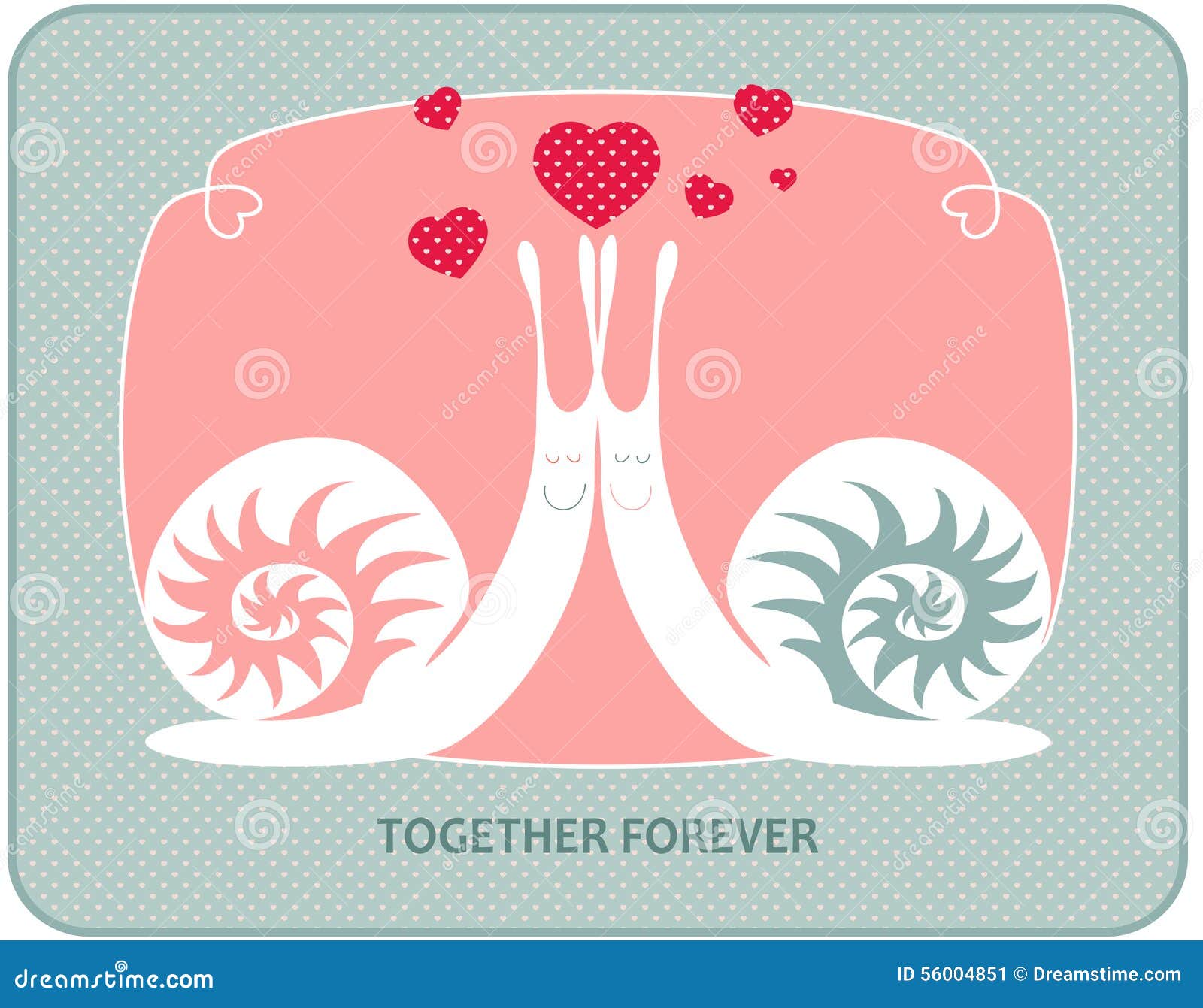 Snails in love stock illustration. Illustration of love 56004851