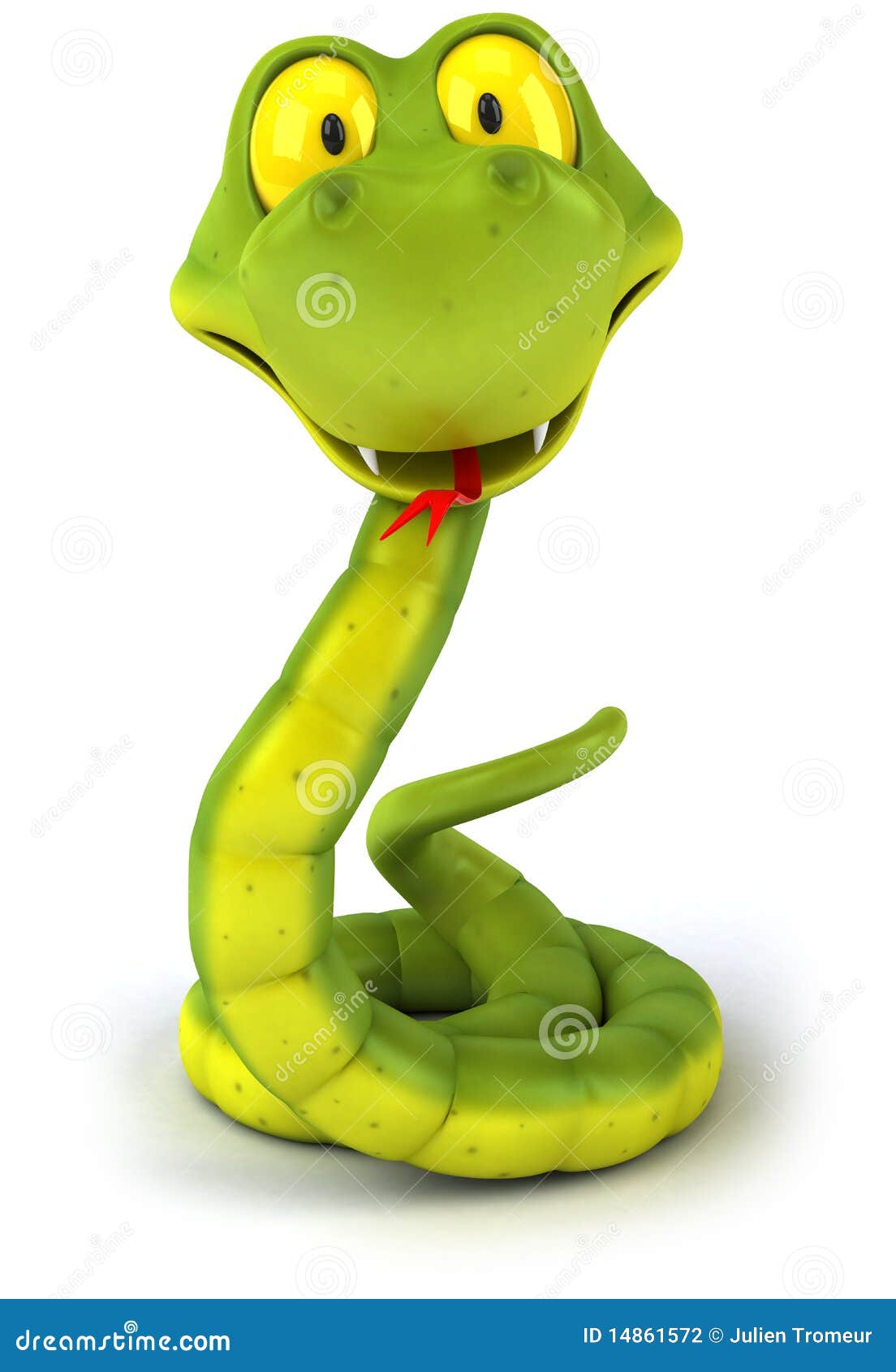 Premium PSD  Cute snake 3d illustration