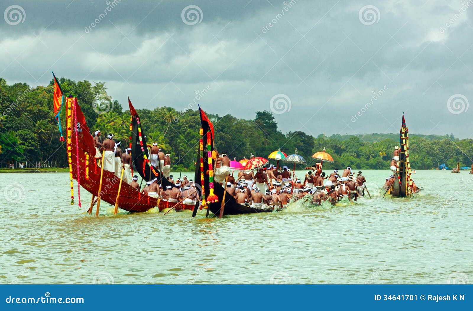 snake boat races of kerala editorial photo - image: 34641701