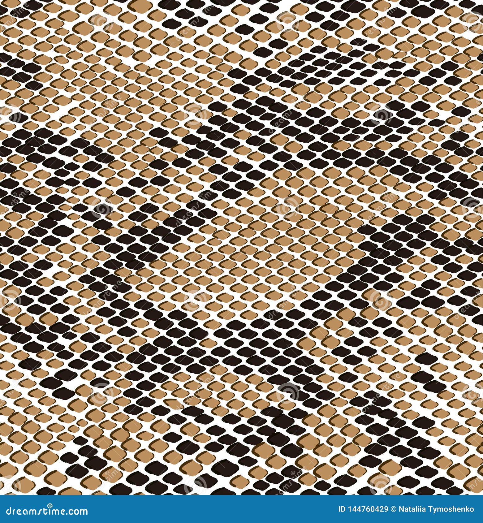 Snake Brown Skin Seamless Pattern. Reptile Seamless Texture. Animal ...