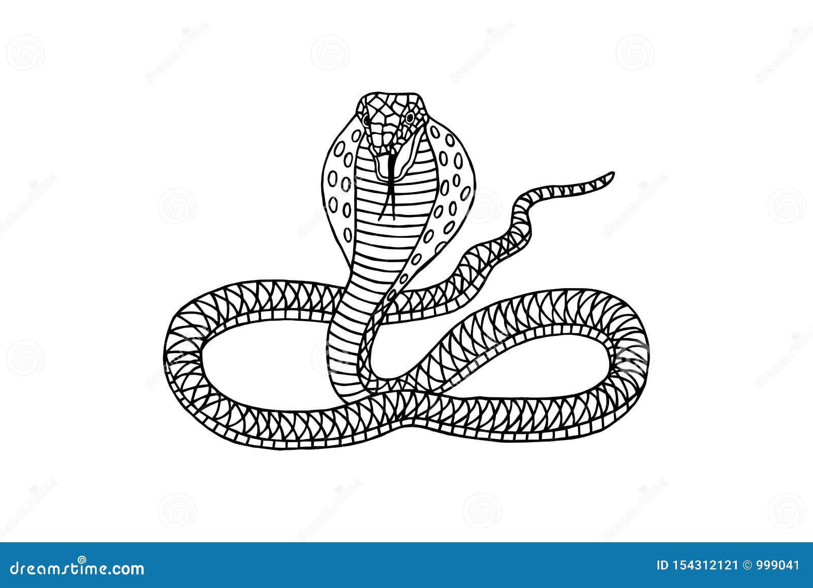 King cobra snake coloring pages