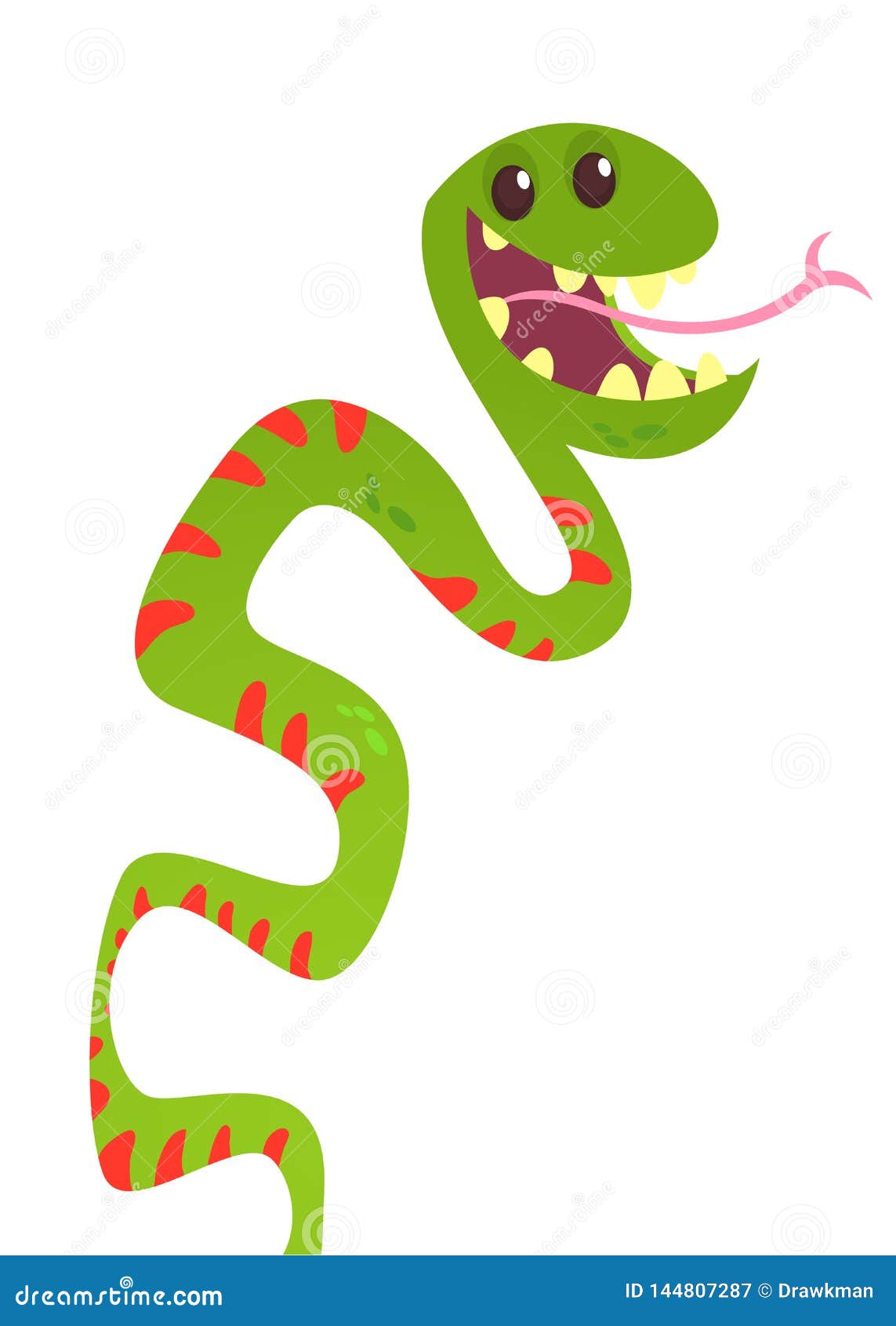 Cute Funny Snake Vector Cartoon. Snake Illustration Stock Vector -  Illustration of drawing, cartoon: 144807287