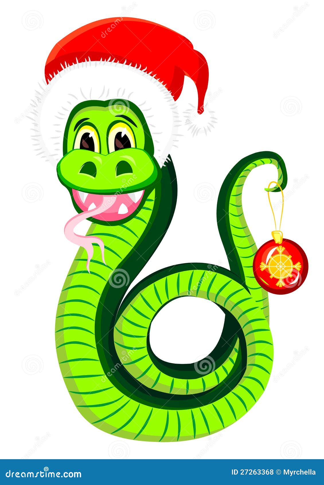 Download Snake In The Hat Of Santa Claus Stock Vector ...