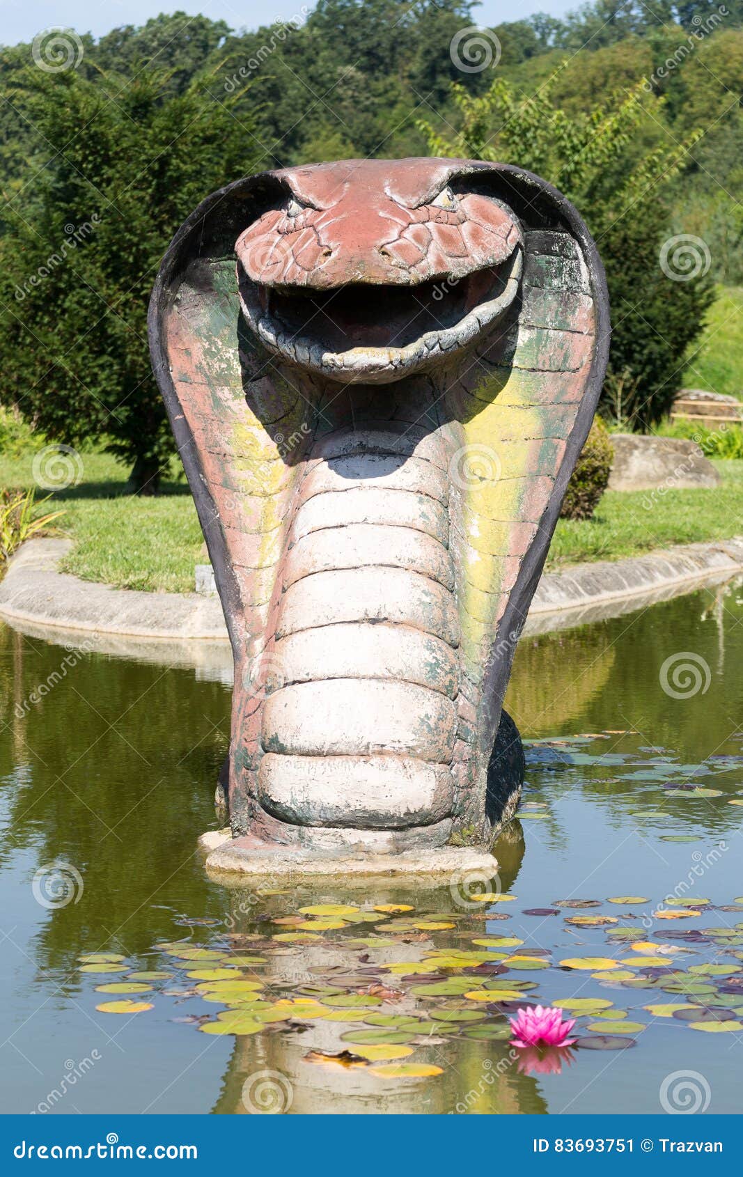Snake head sculpture stock image. Image of buddhism, garden 83693751
