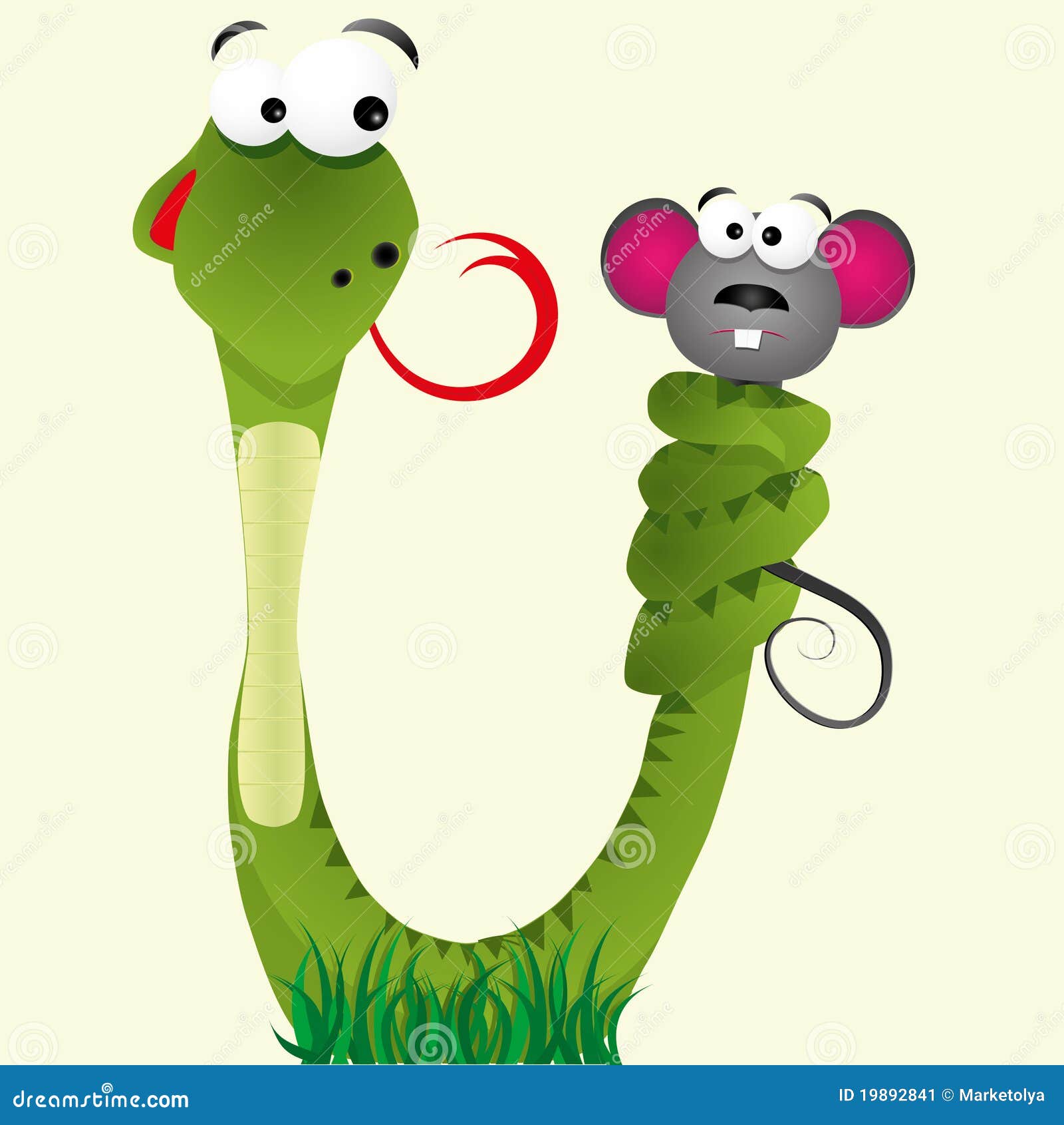 Snake and mouth stock vector. Illustration of dinner - 19892841
