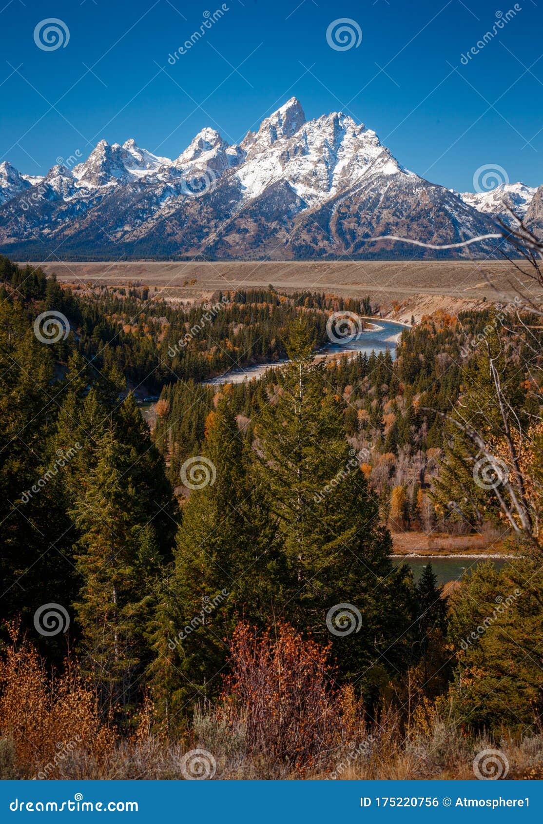 Snake River Overlook During Autumn At Grand Teton National Park