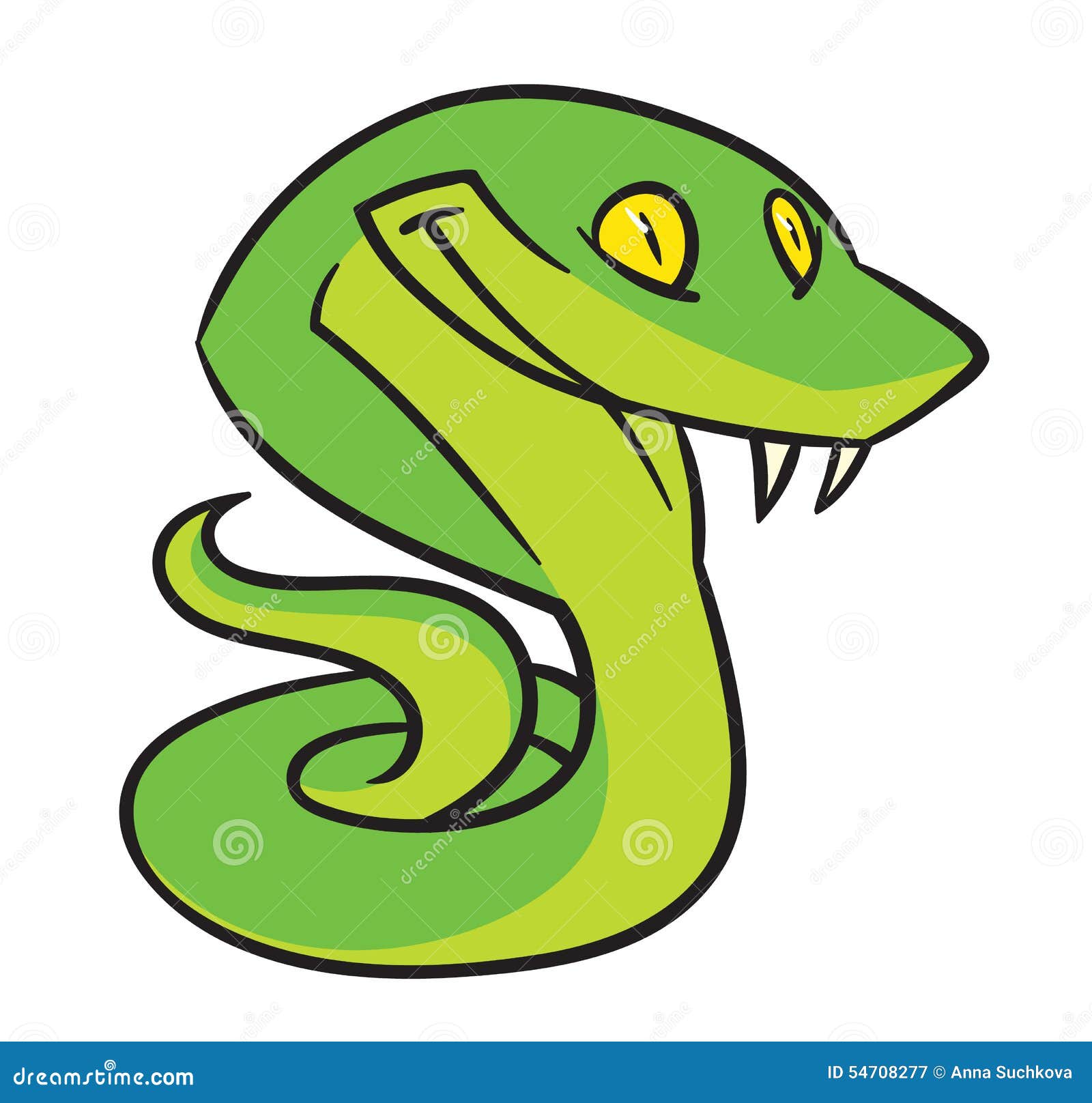 Snake With A Smile Stock Illustration - Image: 54708277