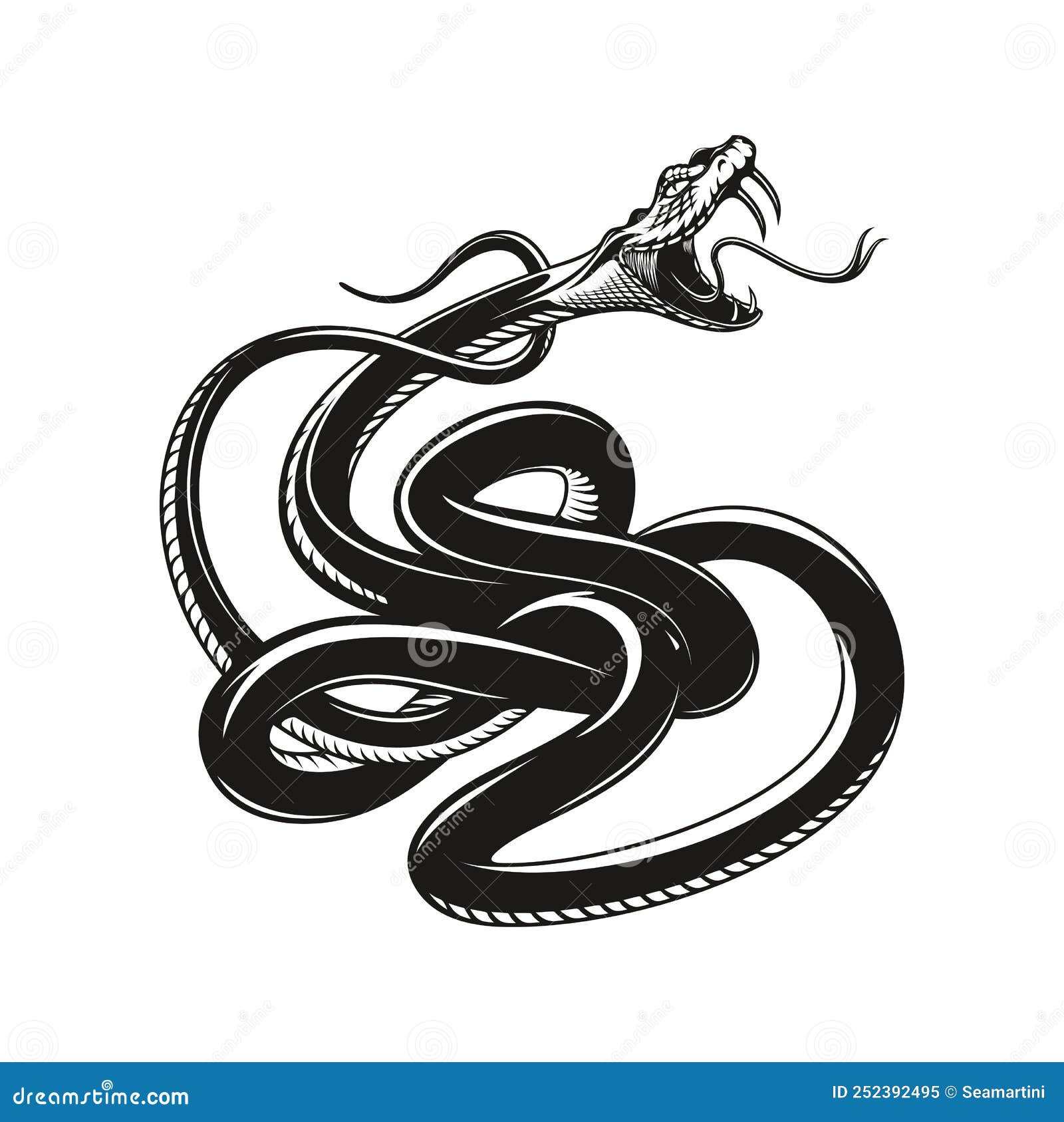 Snake Tattoo, Angry Rattlesnake or Cobra Viper Stock Vector - Illustration of tattoo, fang: 252392495 Snake Tattoo, Angry Rattlesnake or Cobra Viper Stock Vector - Illustration of tattoo, fang: 252392495