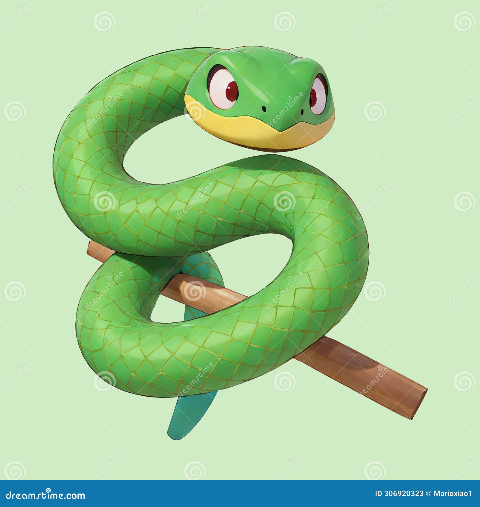snake in the tree branch cartoon 