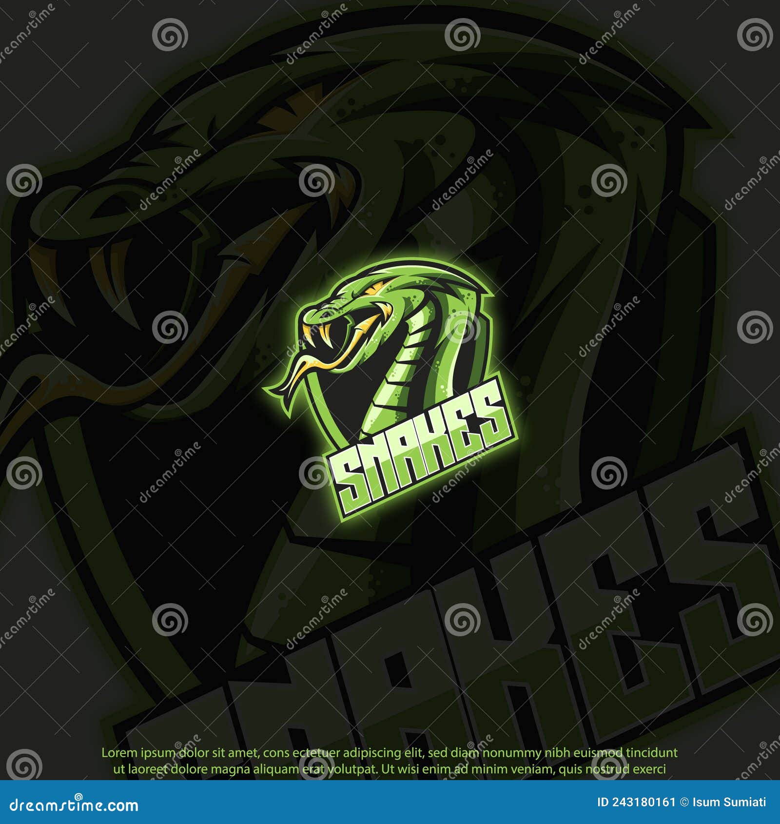 Snake Mascot Logo Design Vector with a Modern Color Concept and Badge ...