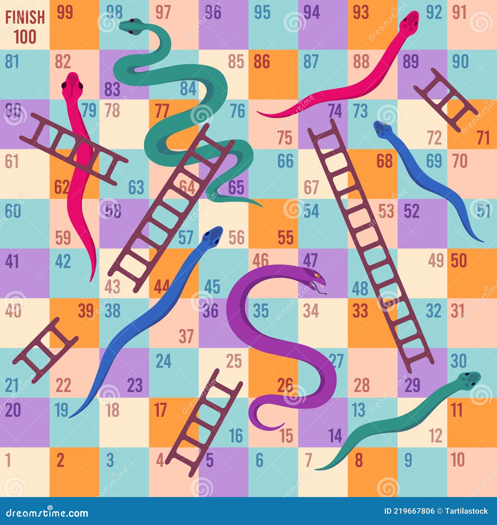 snakes and ladders. kids dice board game. climbing puzzle map for children play activity. fun traveling boardgame
