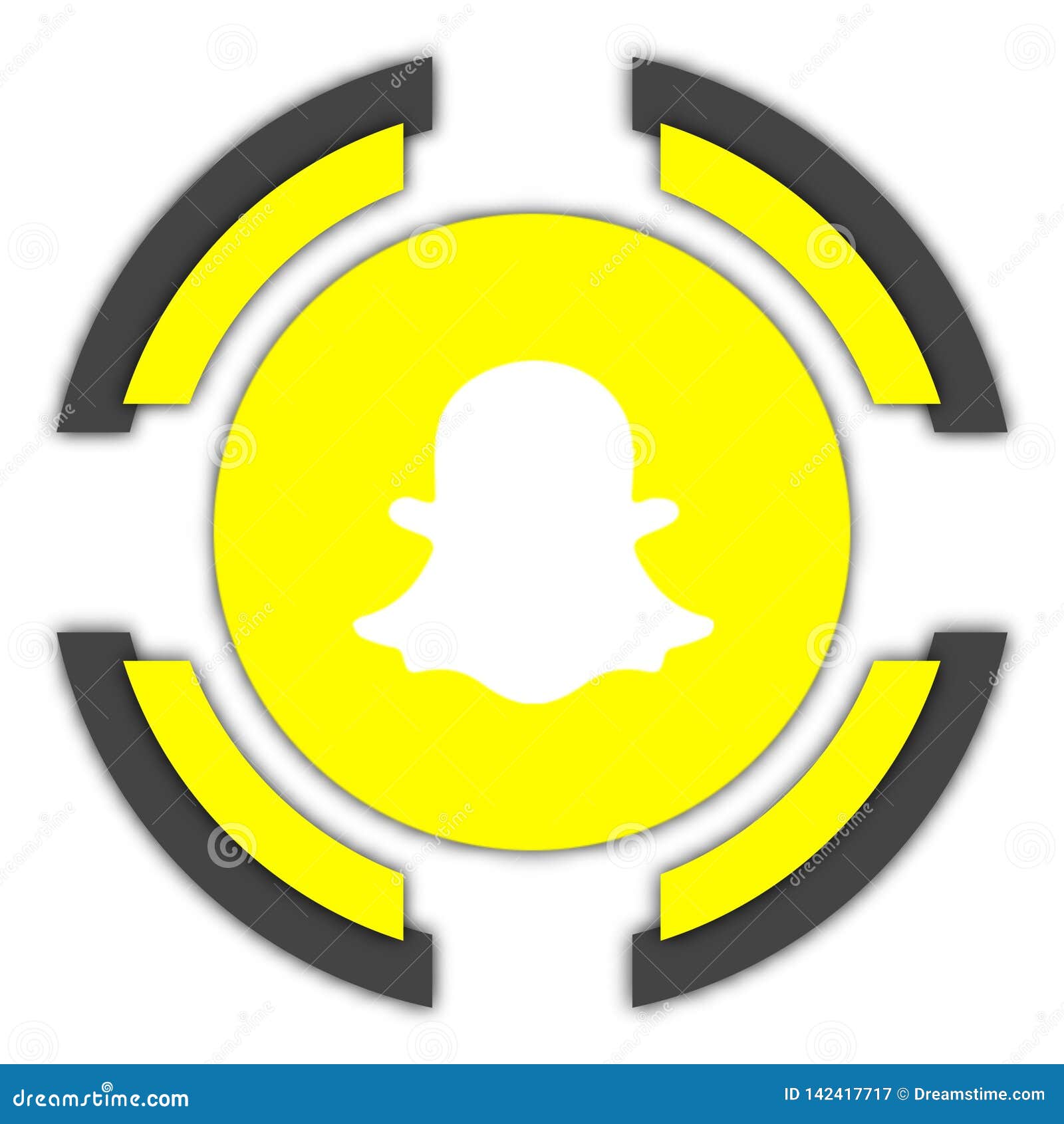 Snapchat button editorial photography. Illustration of snapchat 142417717