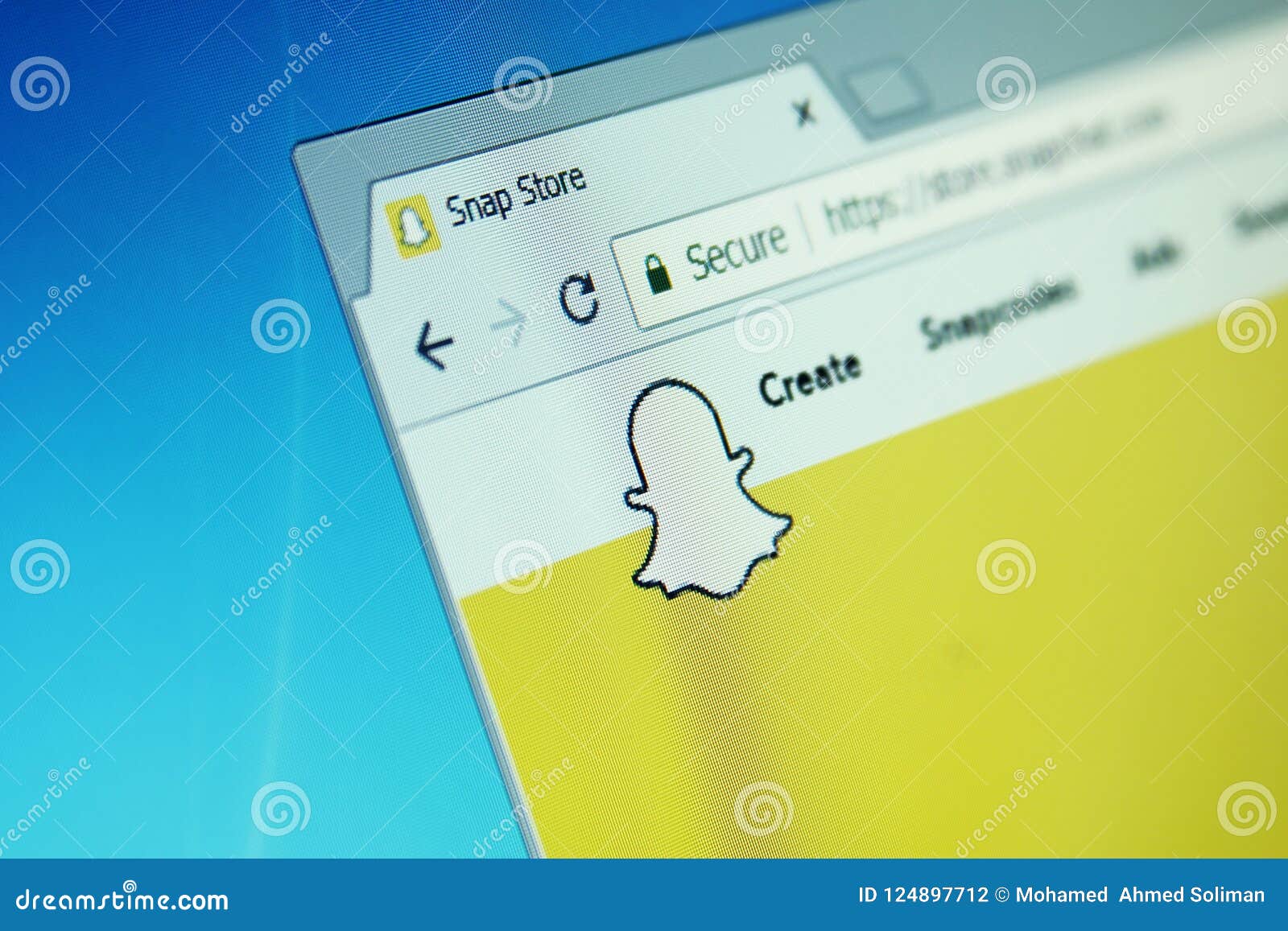 Snapchat website editorial photography. Image of vector 124897712